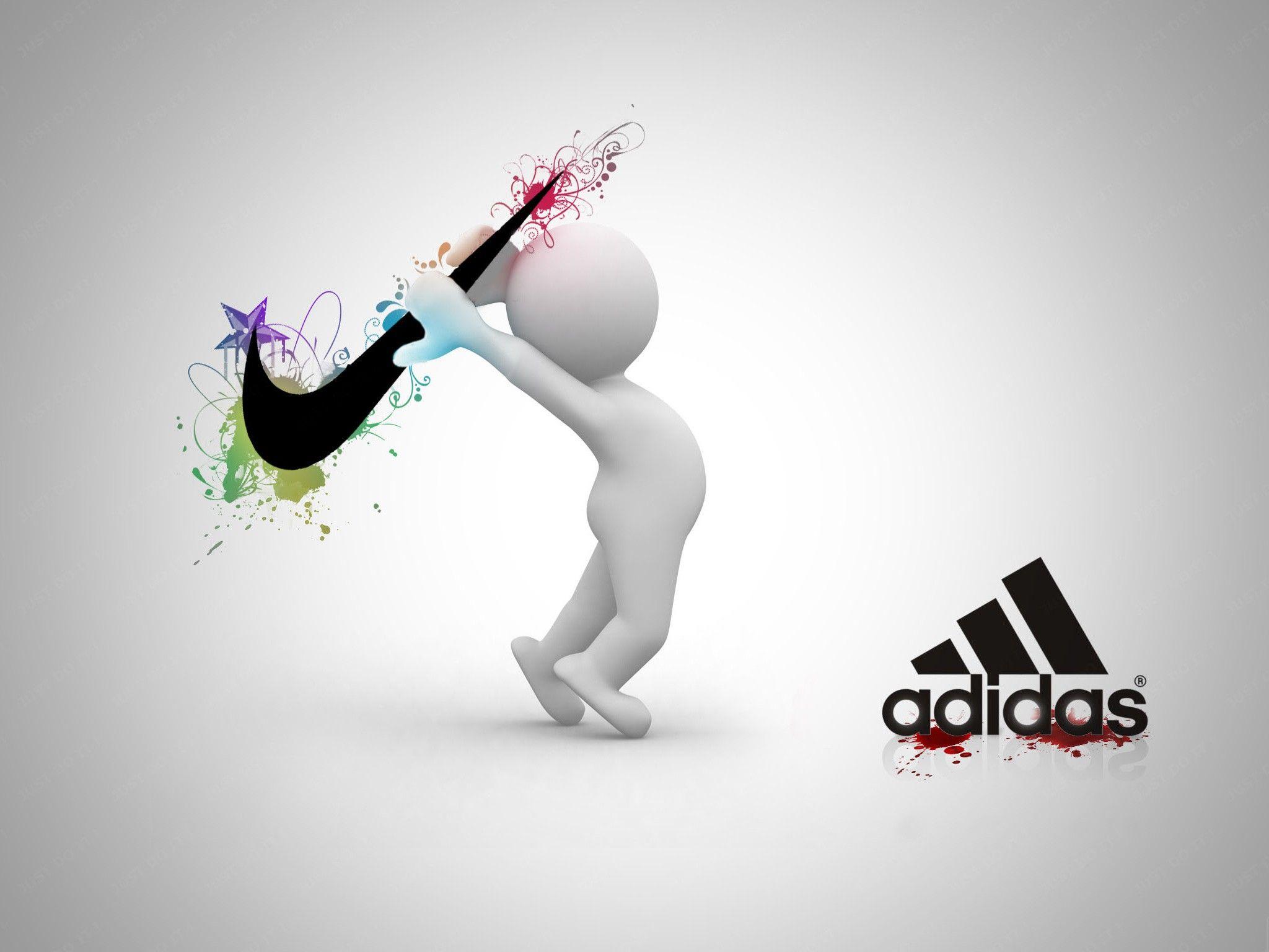 Cool Nike Adidas Fight HD Wallpaper