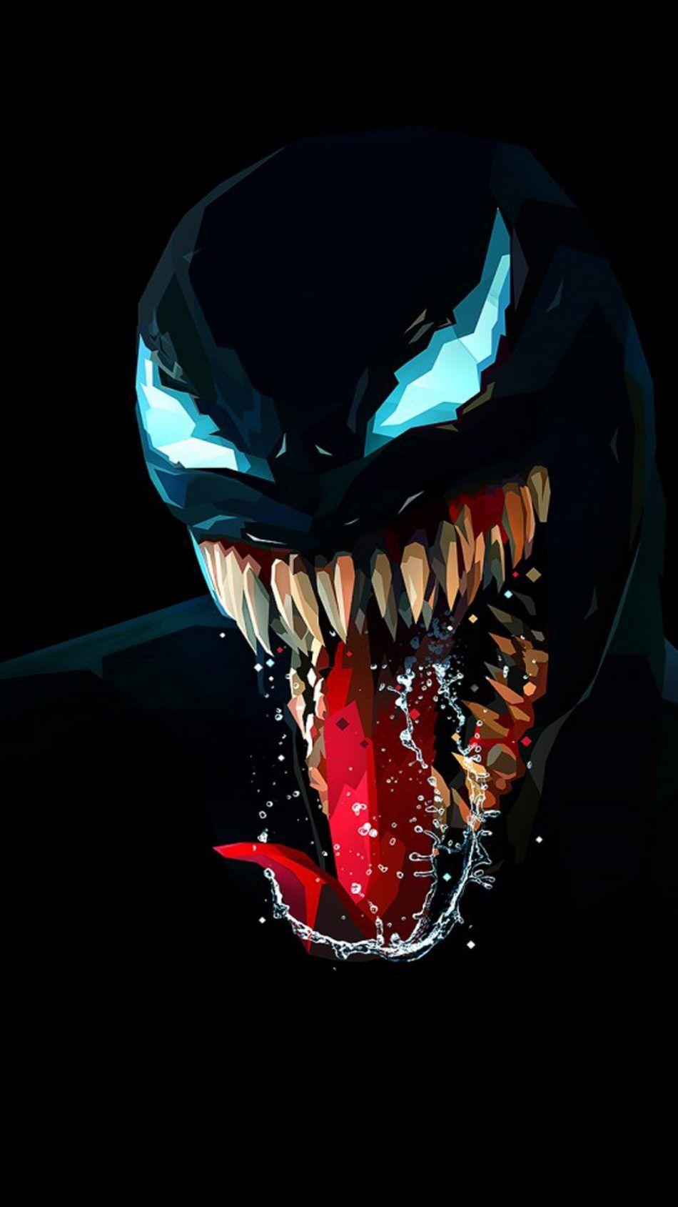 Download Venom Artwork Minimal Dark Background Free Pure 4K Ultra HD
