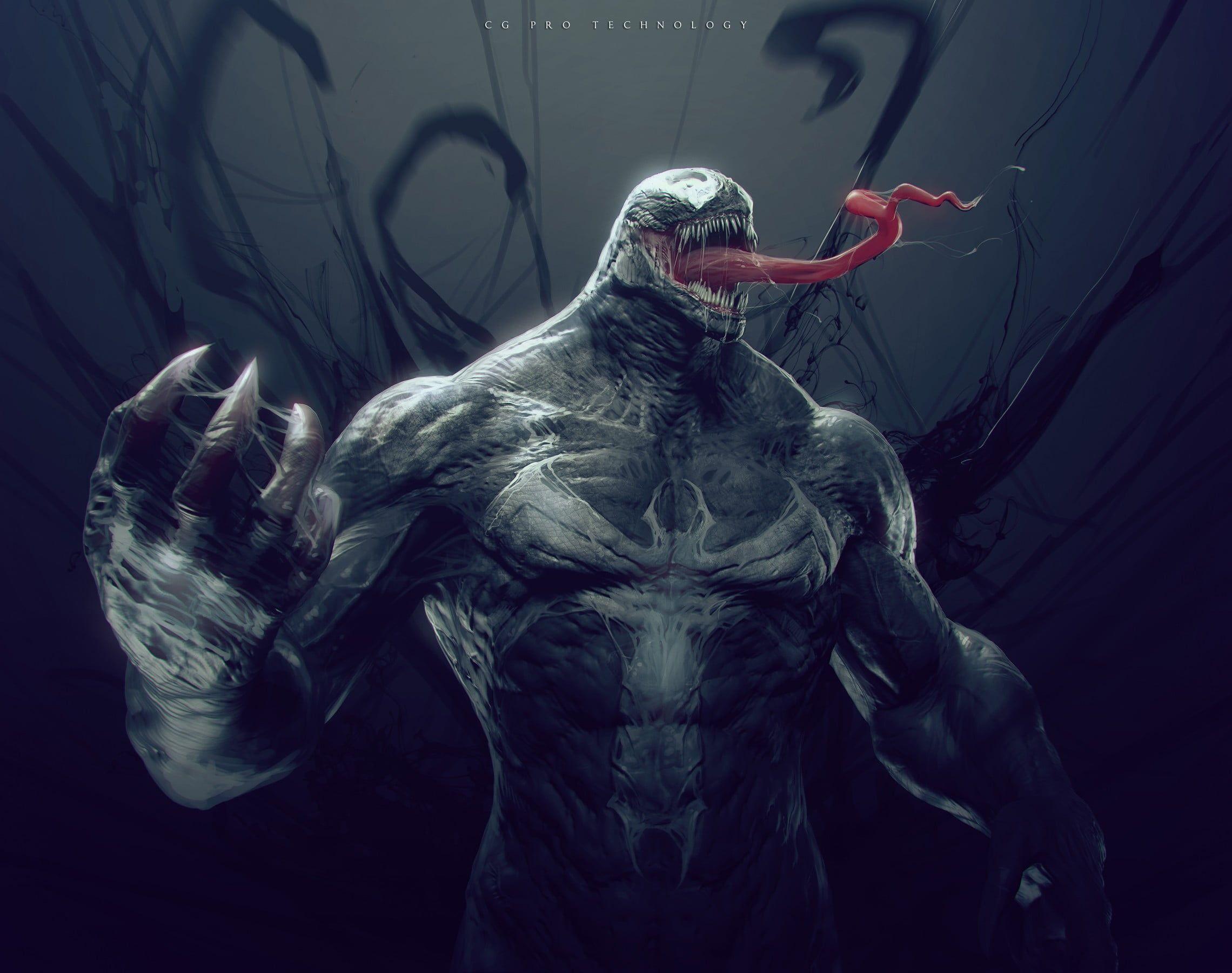 Venom Illustration, Fantasy Art, Digital Art, Venom, Spider Man HD