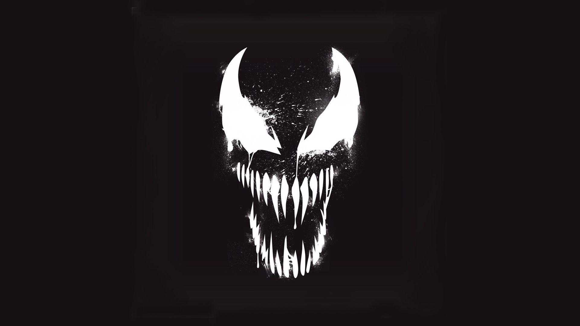 Venom Marvel Artistic Logo with Dark Background. HD Wallpaper
