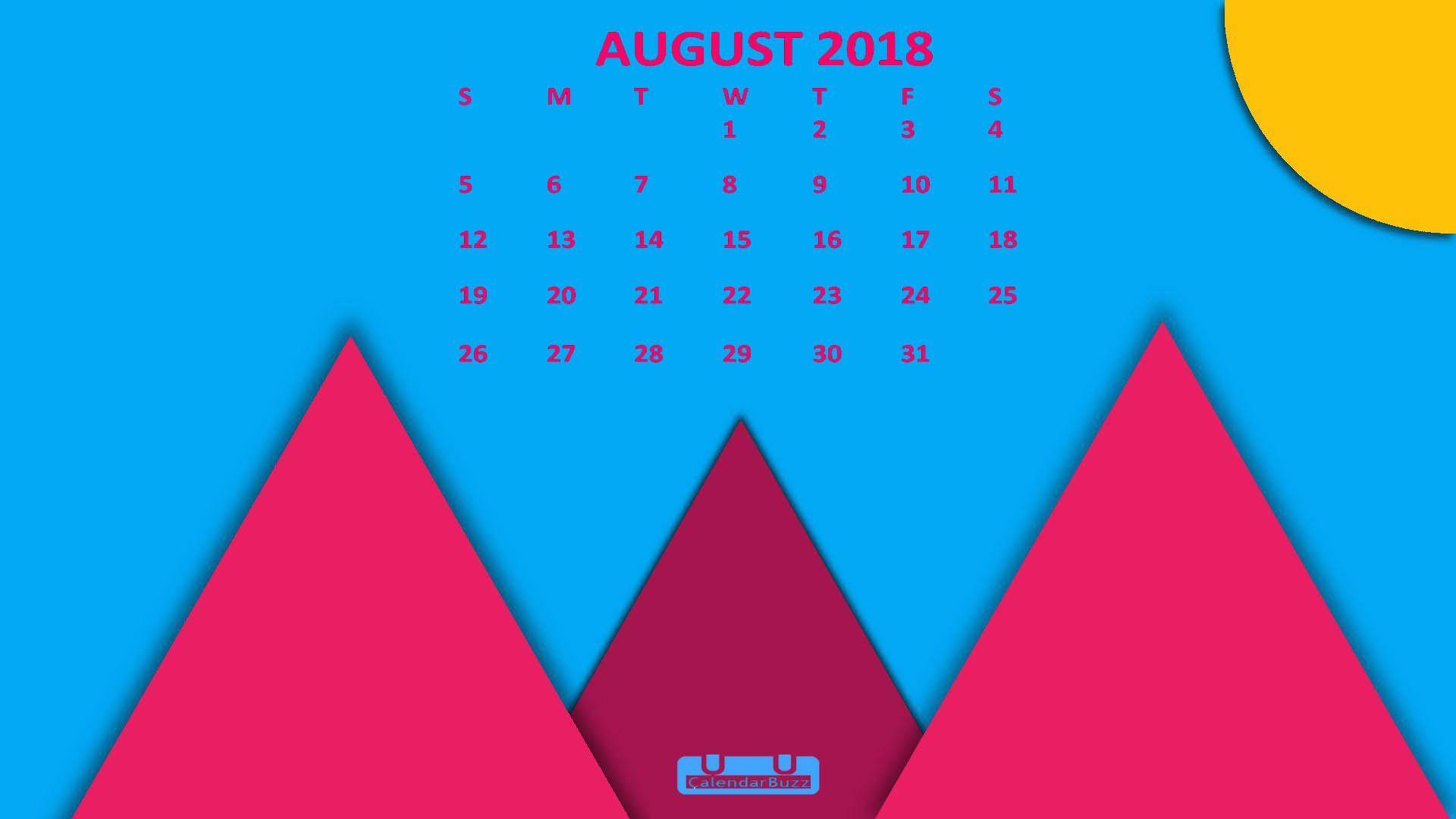 August 2018 Calendar HD Wallpaper Calendar Wallpaper