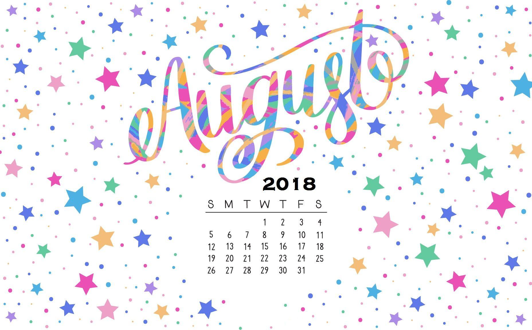 August 2018 Calendar Wallpaper Free Download. MaxCalendars