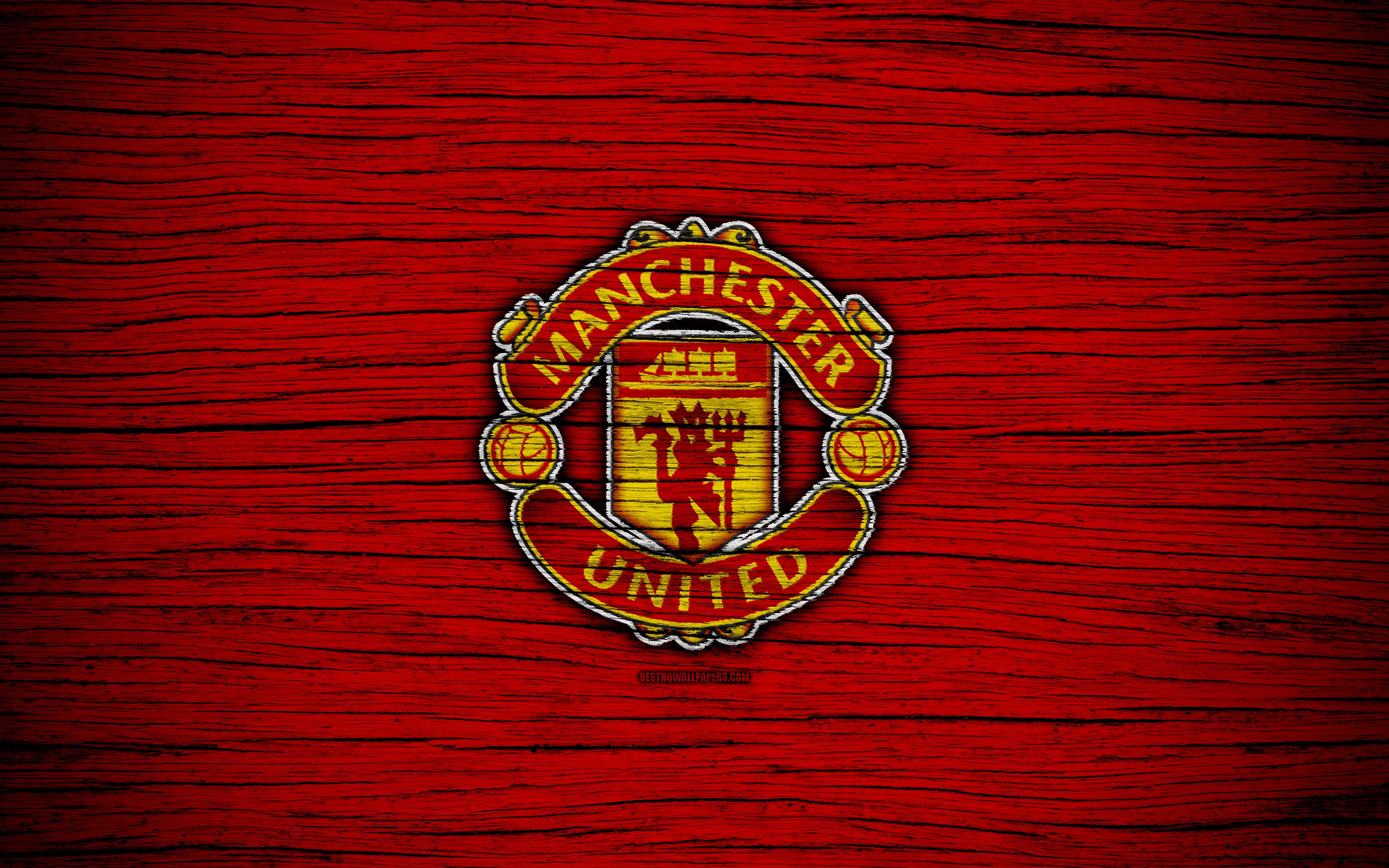 Download wallpaper Manchester United, 4k, Premier League, logo