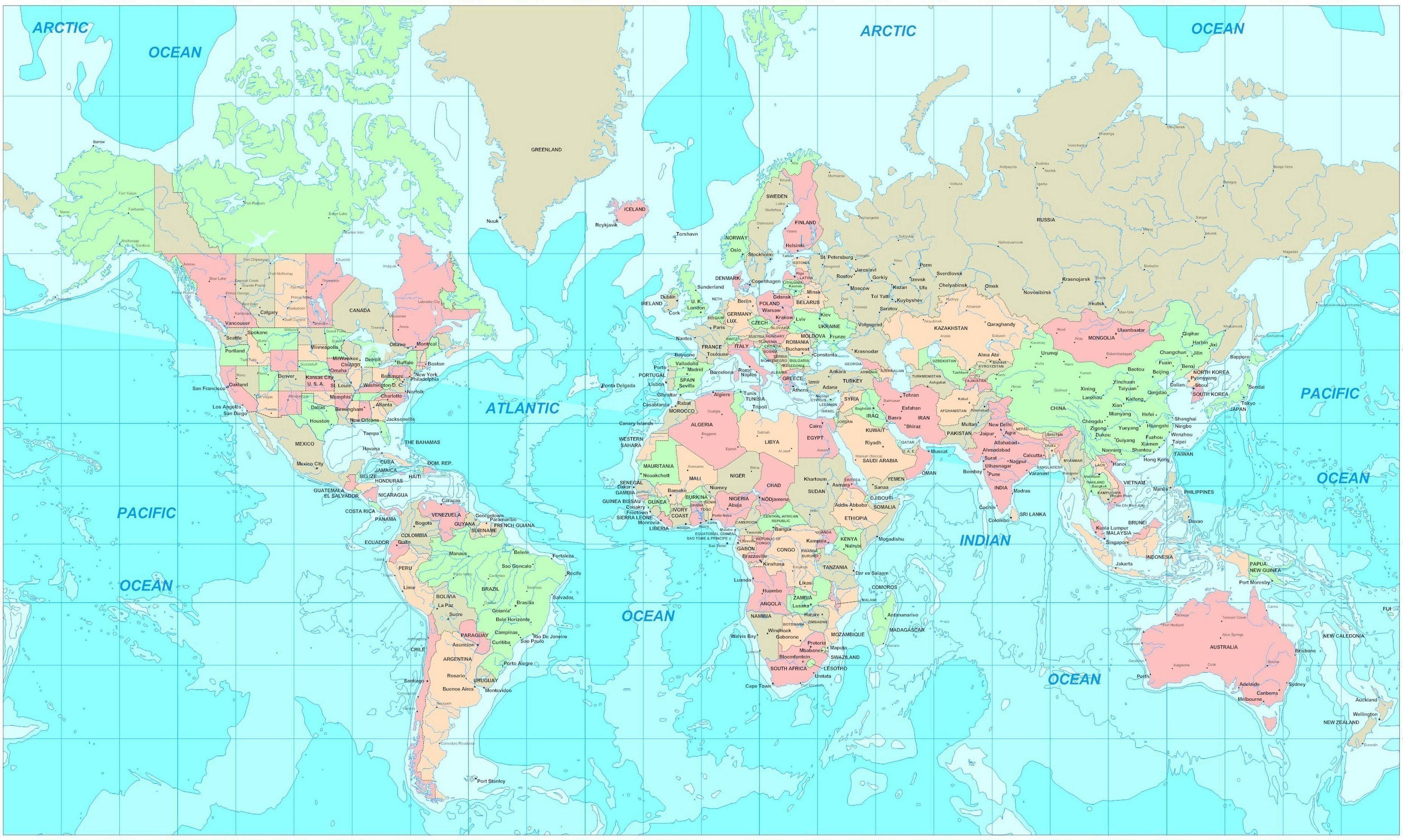 Geographical World Map High Resolution Fresh Download 4k Wallpaper