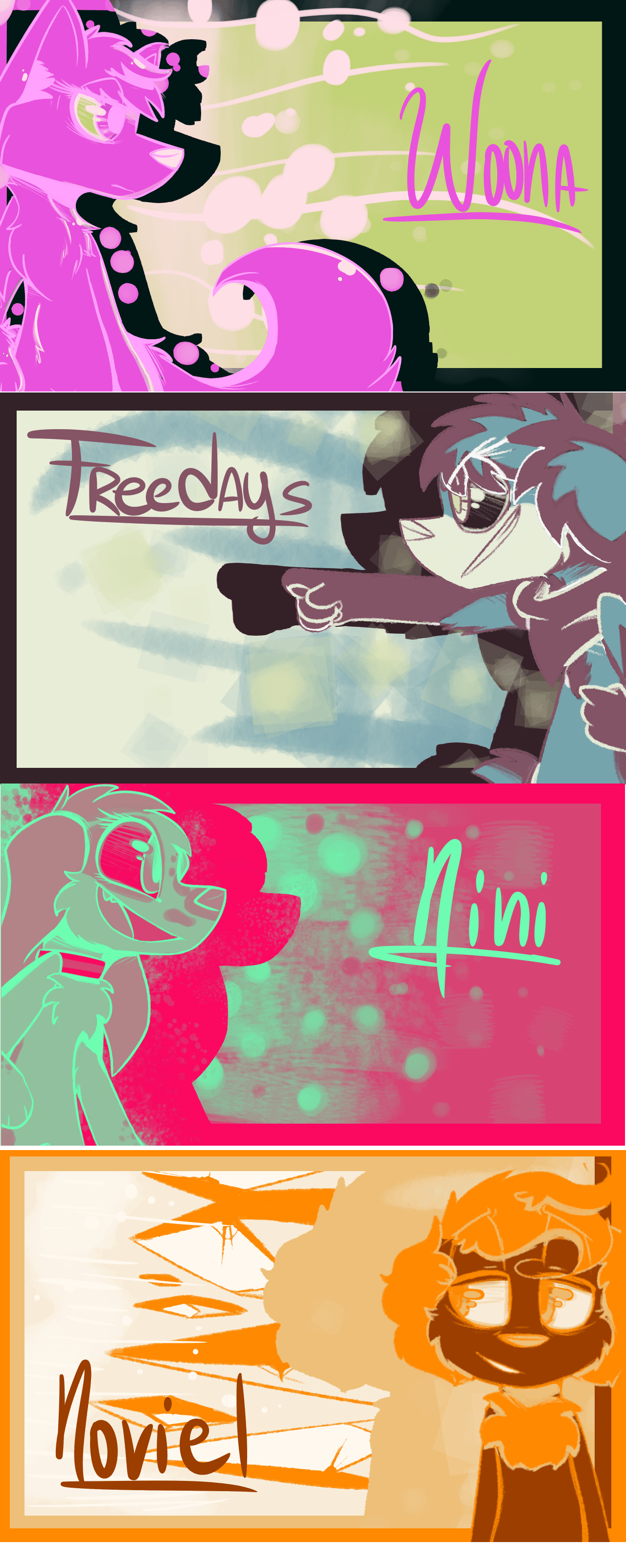 Woona, Freedays, Nini and Noriel wallpaper