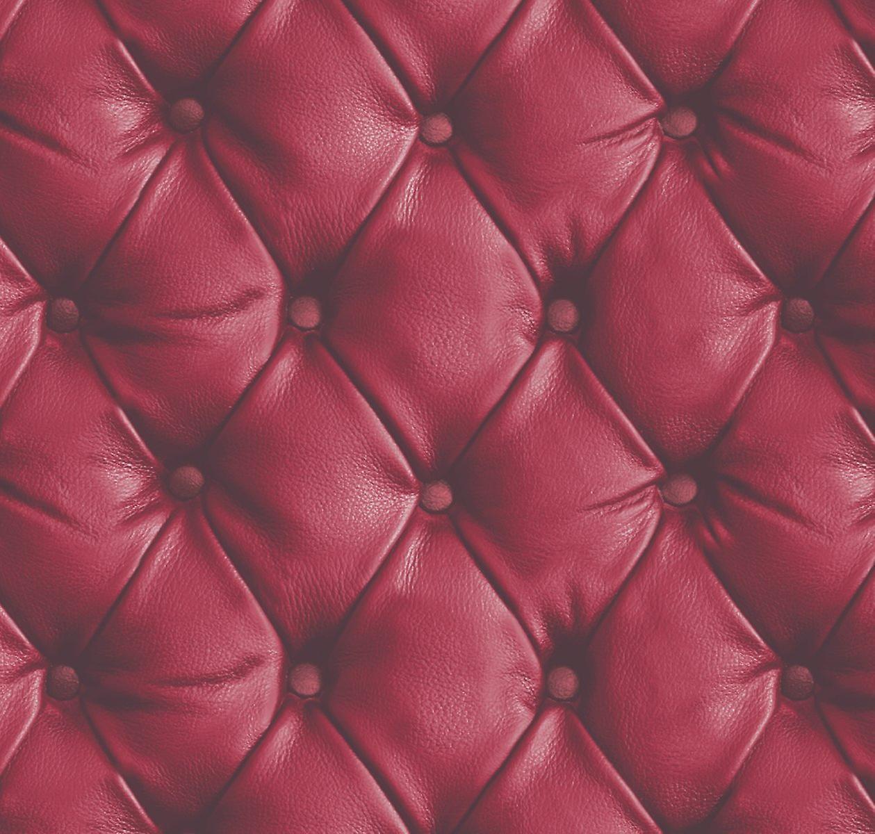 Arthouse Luxury Opera Leather Faux cushioned headboard wallpaper Red