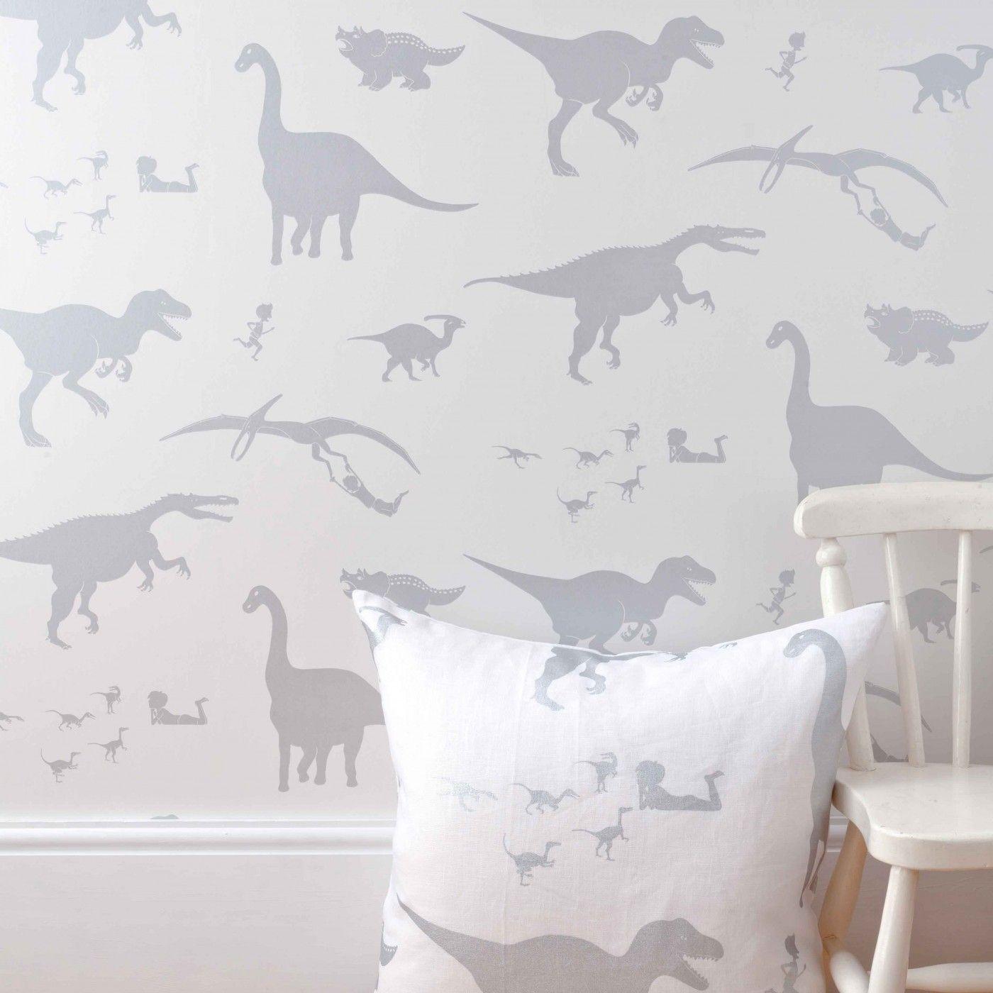 White & silver dinosaur Wallpaper