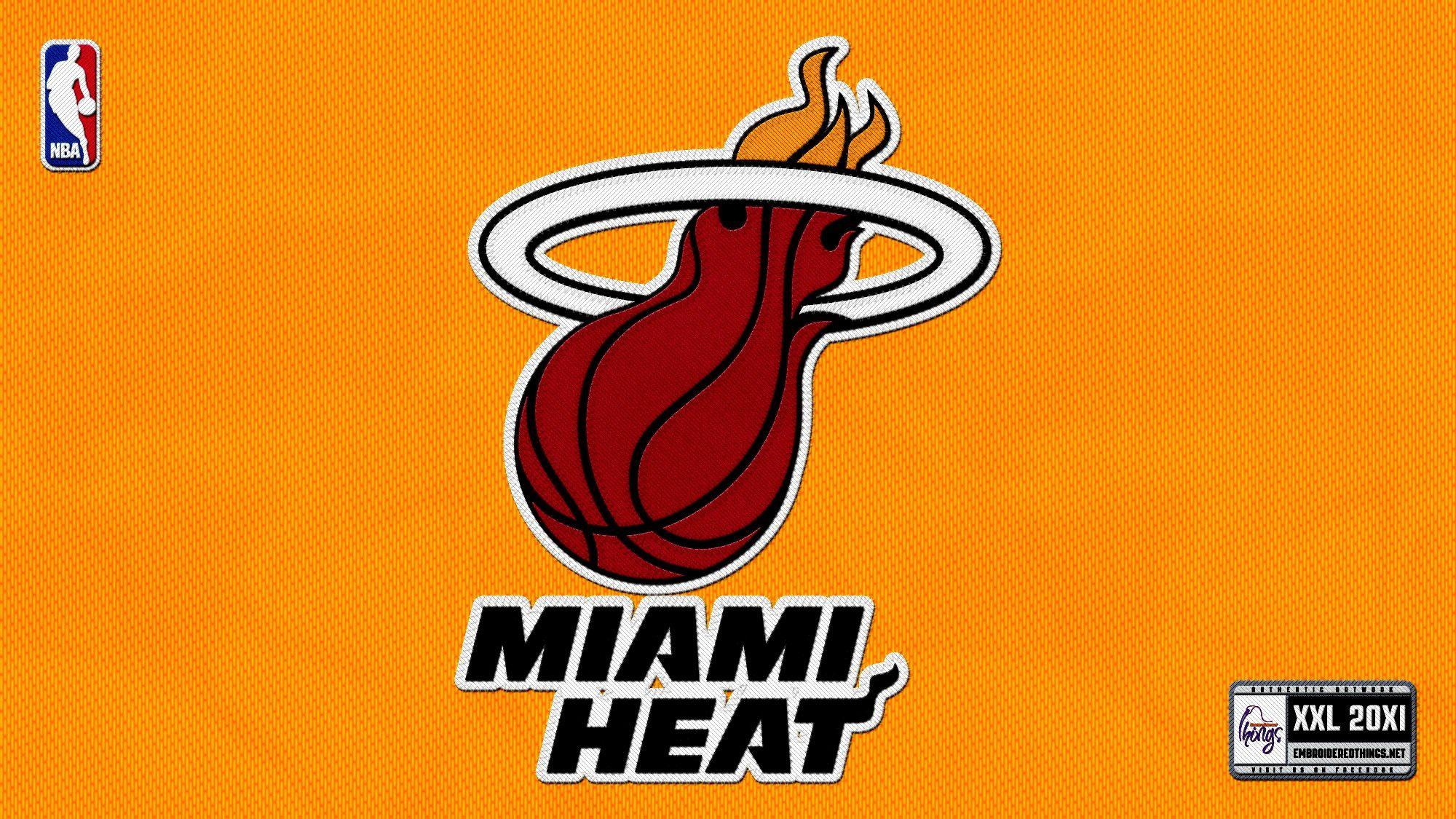 NBA Team Logo Miami Heat Yellow Background HD Desktop