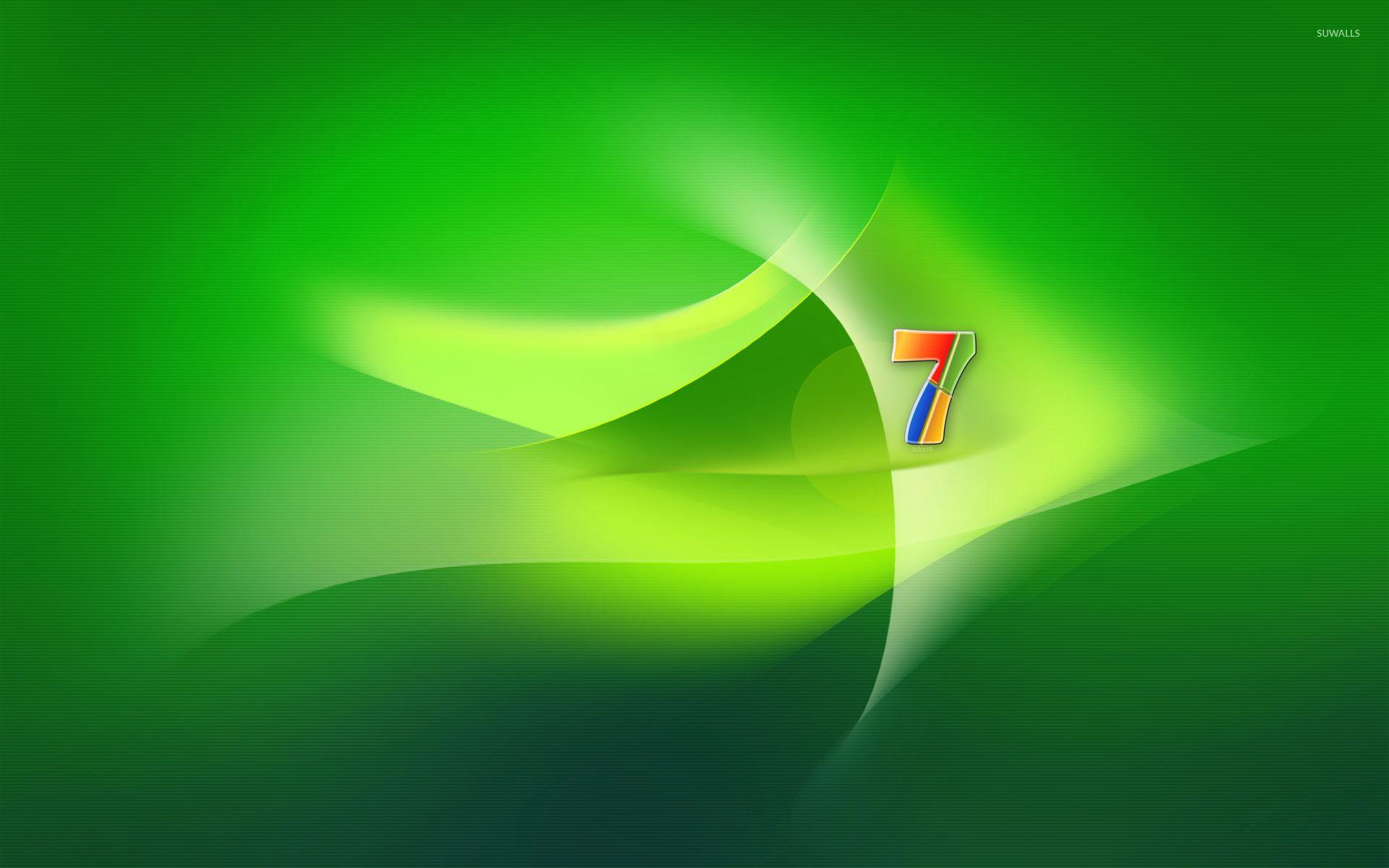 Green Windows 7 logo wallpaper wallpaper