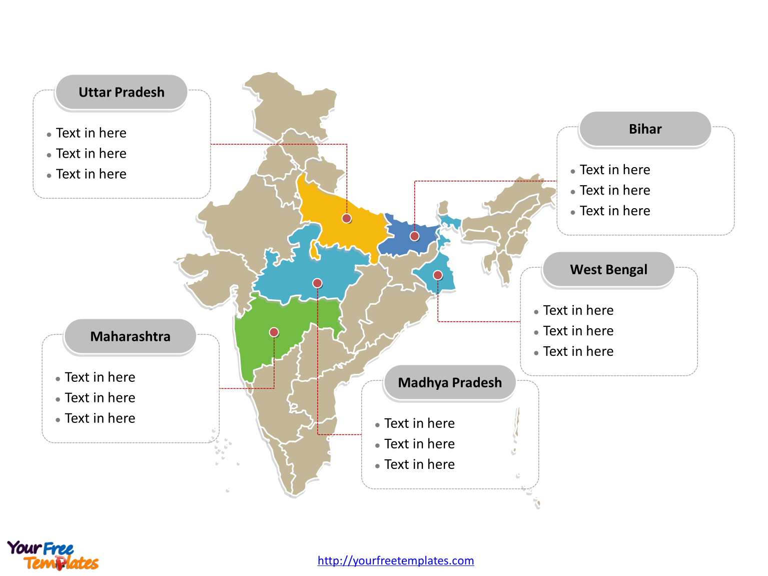 India Map blank PowerPoint