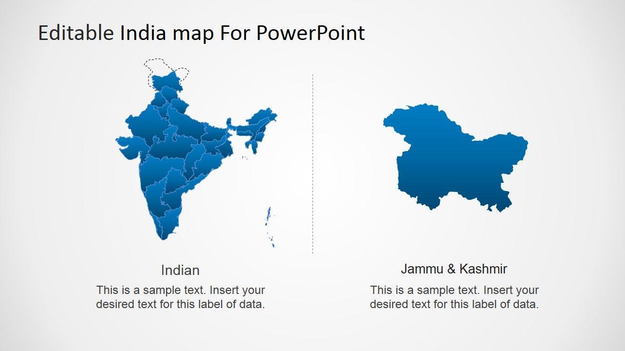 Editable India Map for PowerPoint