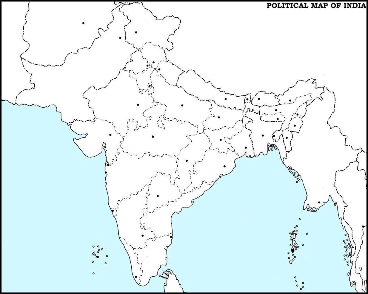 india map political blank