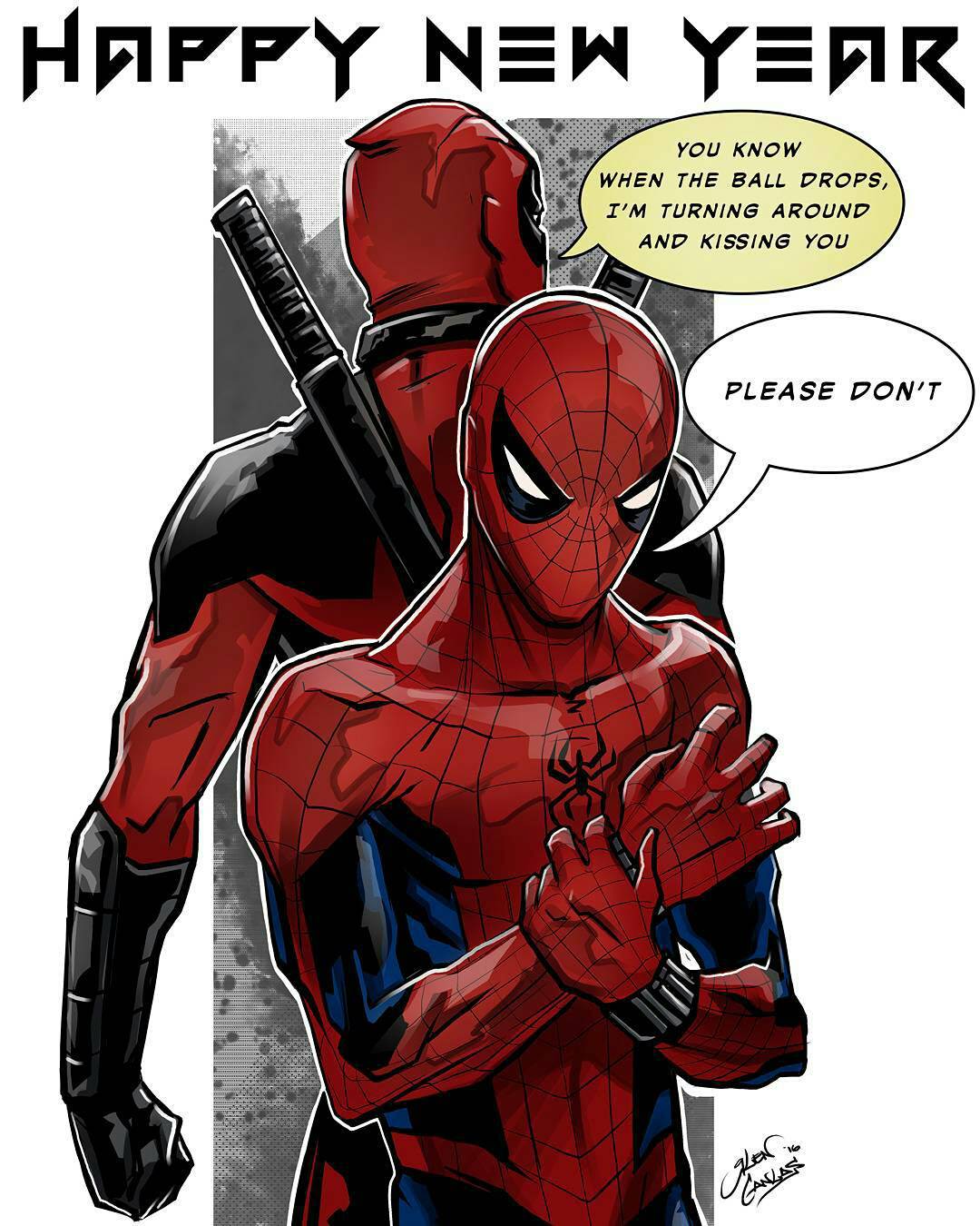 Spideypool Spiderman Deadpool Wallpaper Wp4201075 Wallpaper