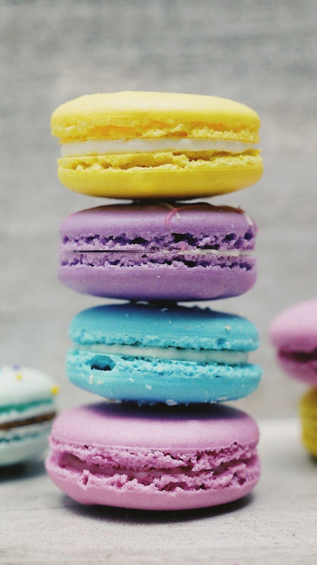 Free Macarons phone wallpaper