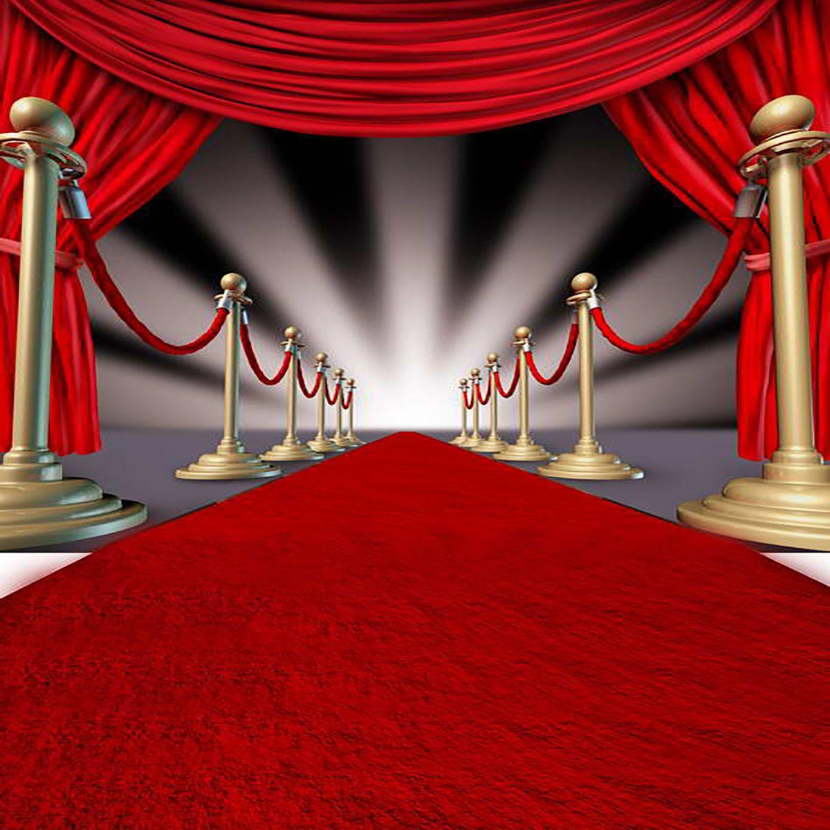 Allenjoy photographic background Ray red carpet striped curtain