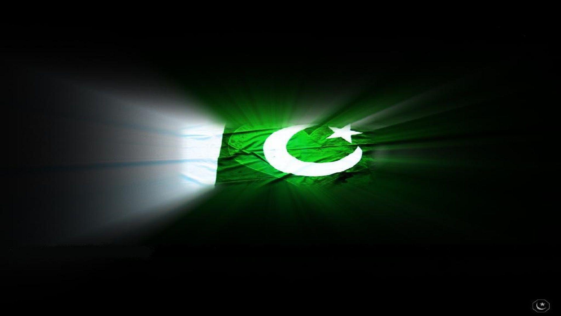 Wao Amazing Top Pakistani Flag With Black Shine Wallpaper Free Hd