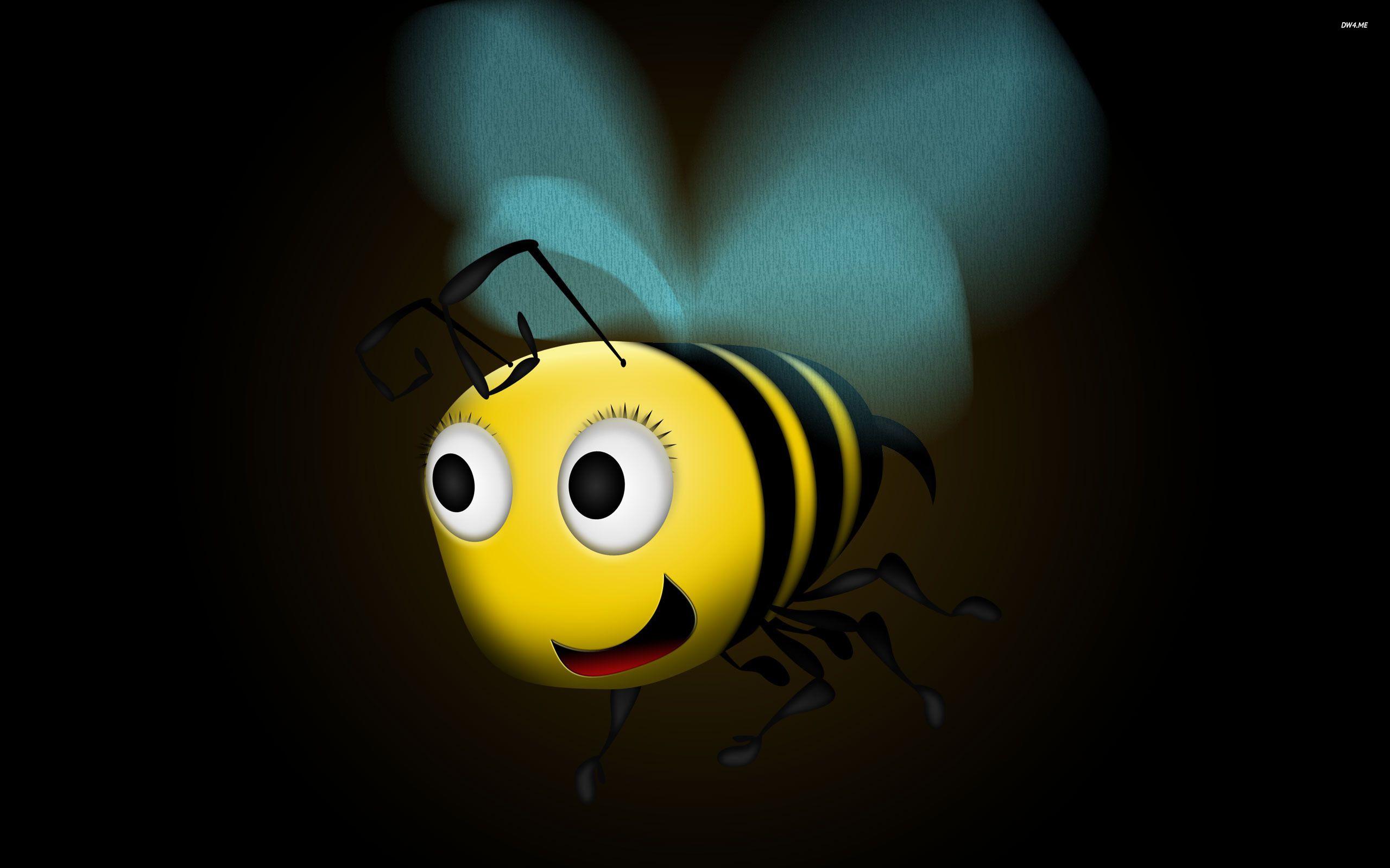 Flying honey bee wallpaper Art wallpaper