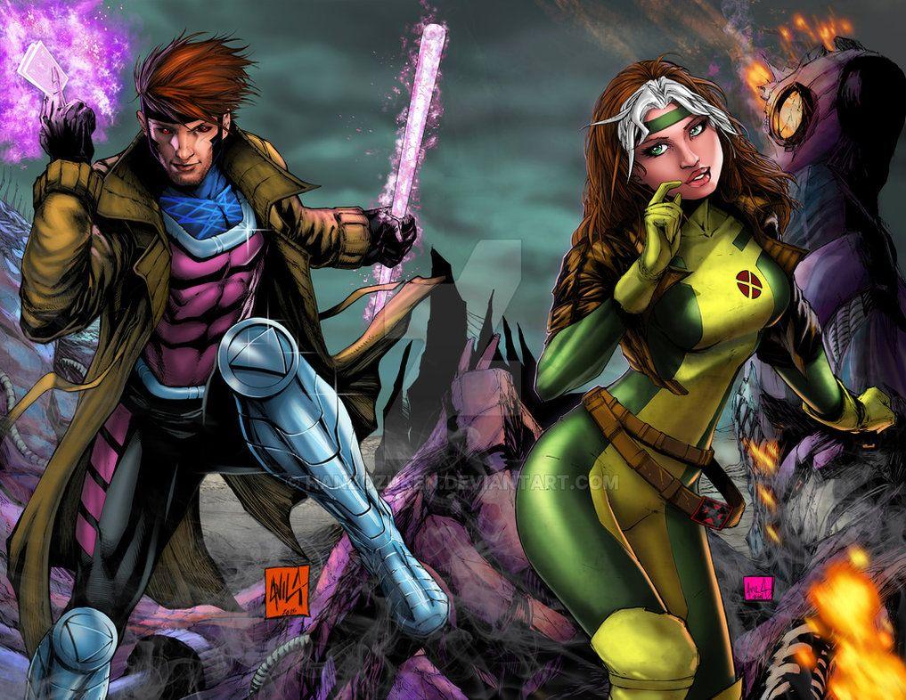 Gambit and Rogue full colors