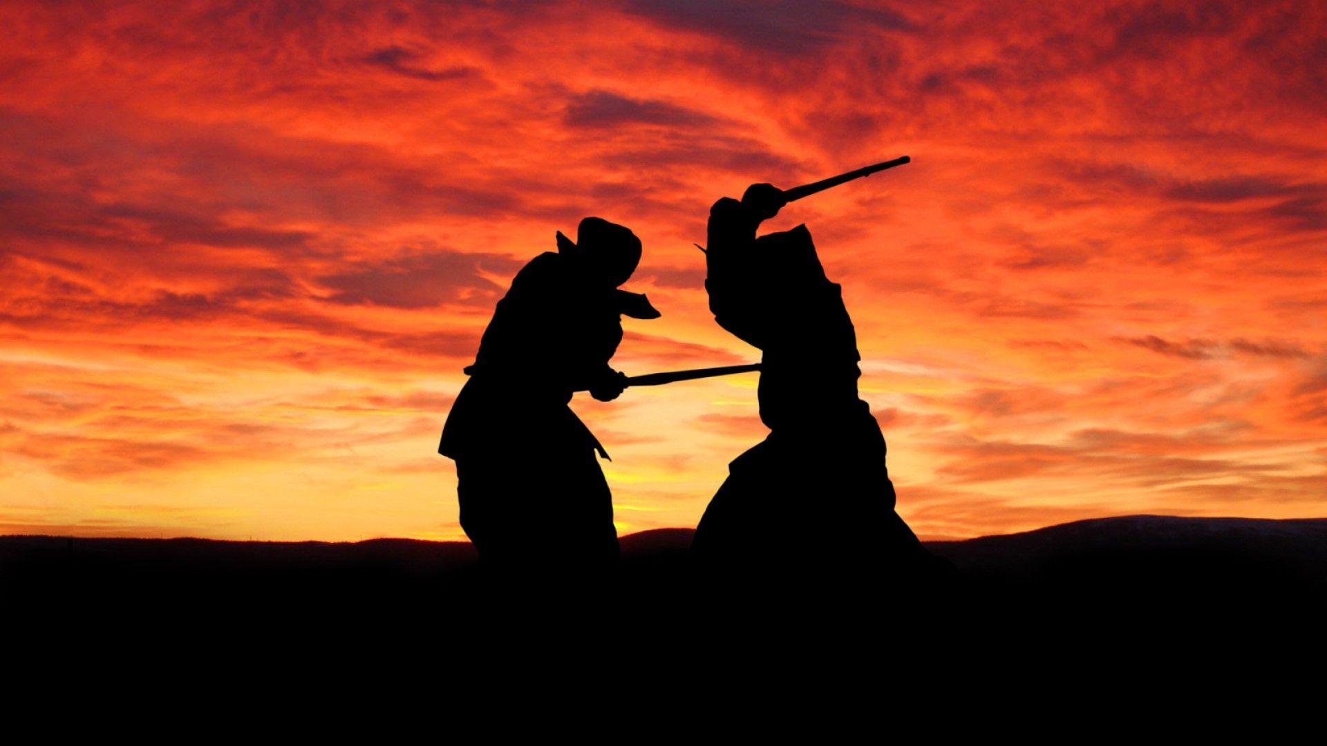 ScreenHeaven: Kendo Sport suit fight night sky suit desktop