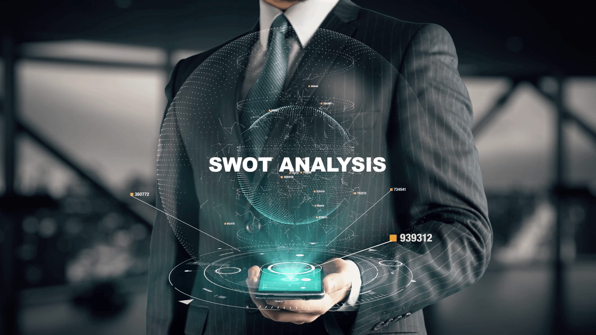 Businessman with Swot Analysis Stock Video Footage