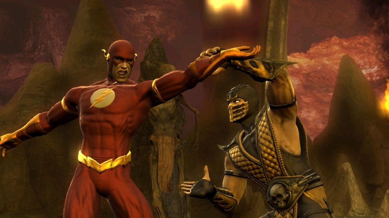 Mortal Kombat vs. DC Universe image scopion vs flash HD wallpaper