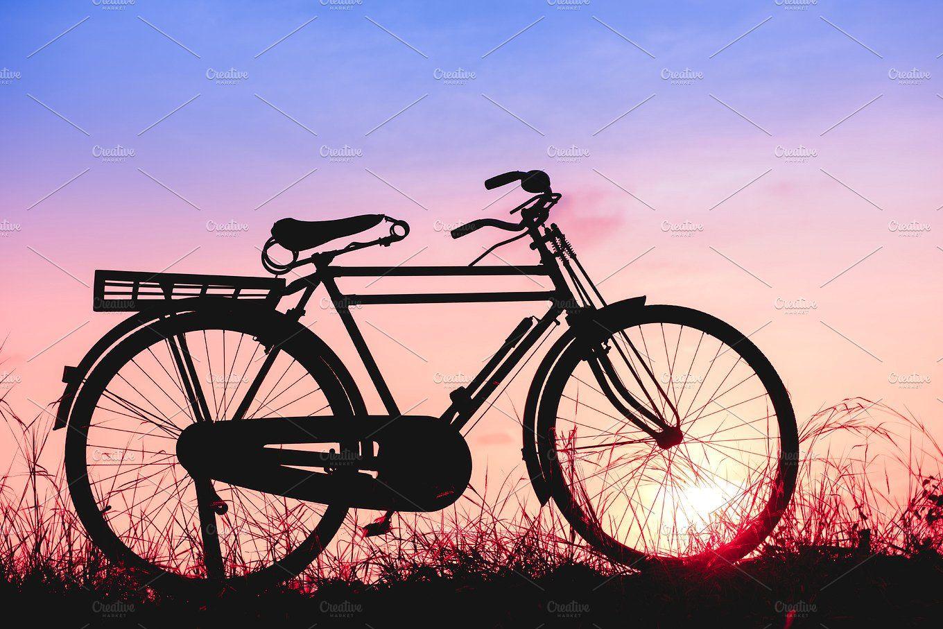 Vintage Bicycle background Transportation Photo Creative Market
