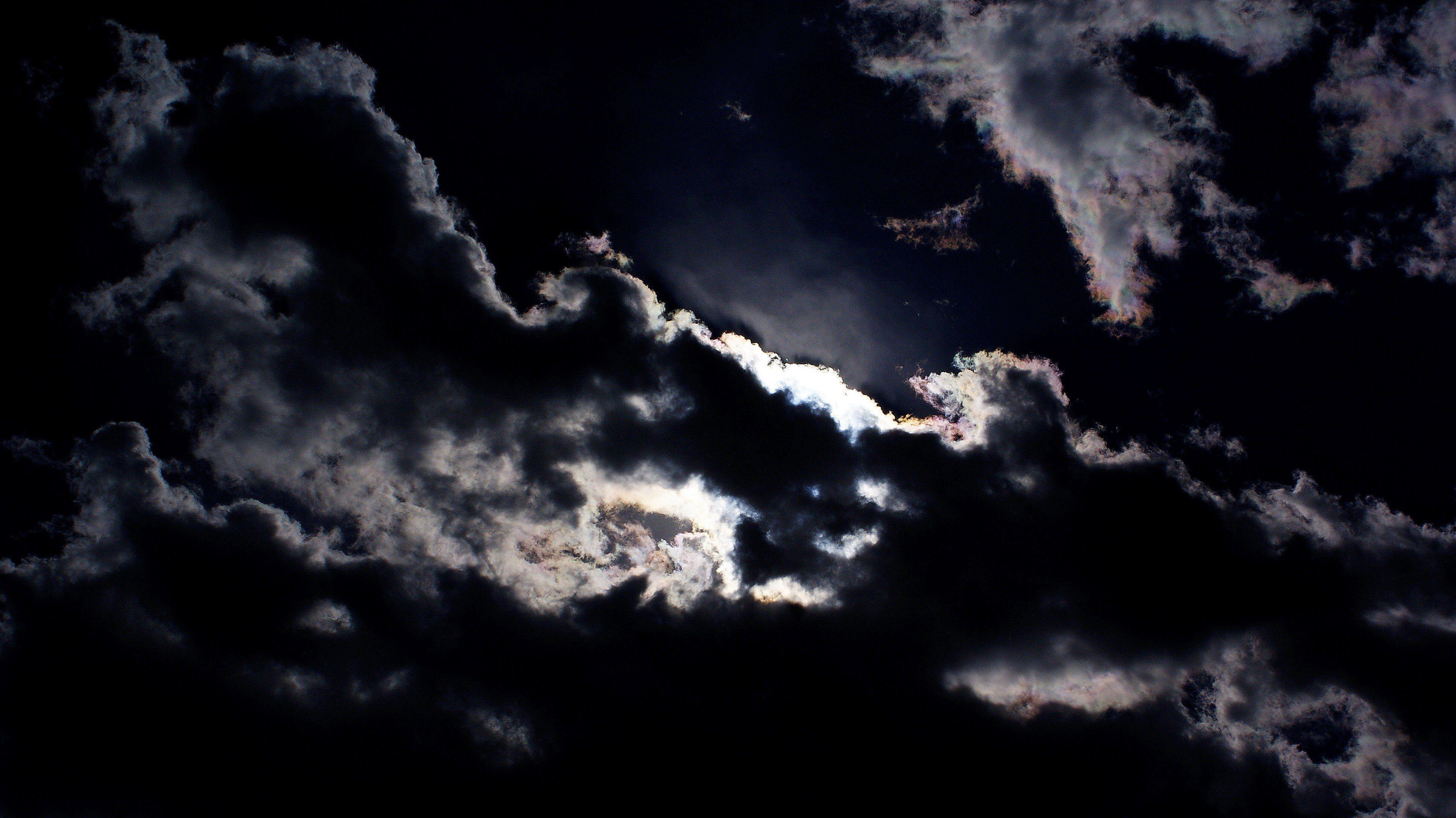 Sky Moonlight Dark Clouds moon night wallpaperx2176