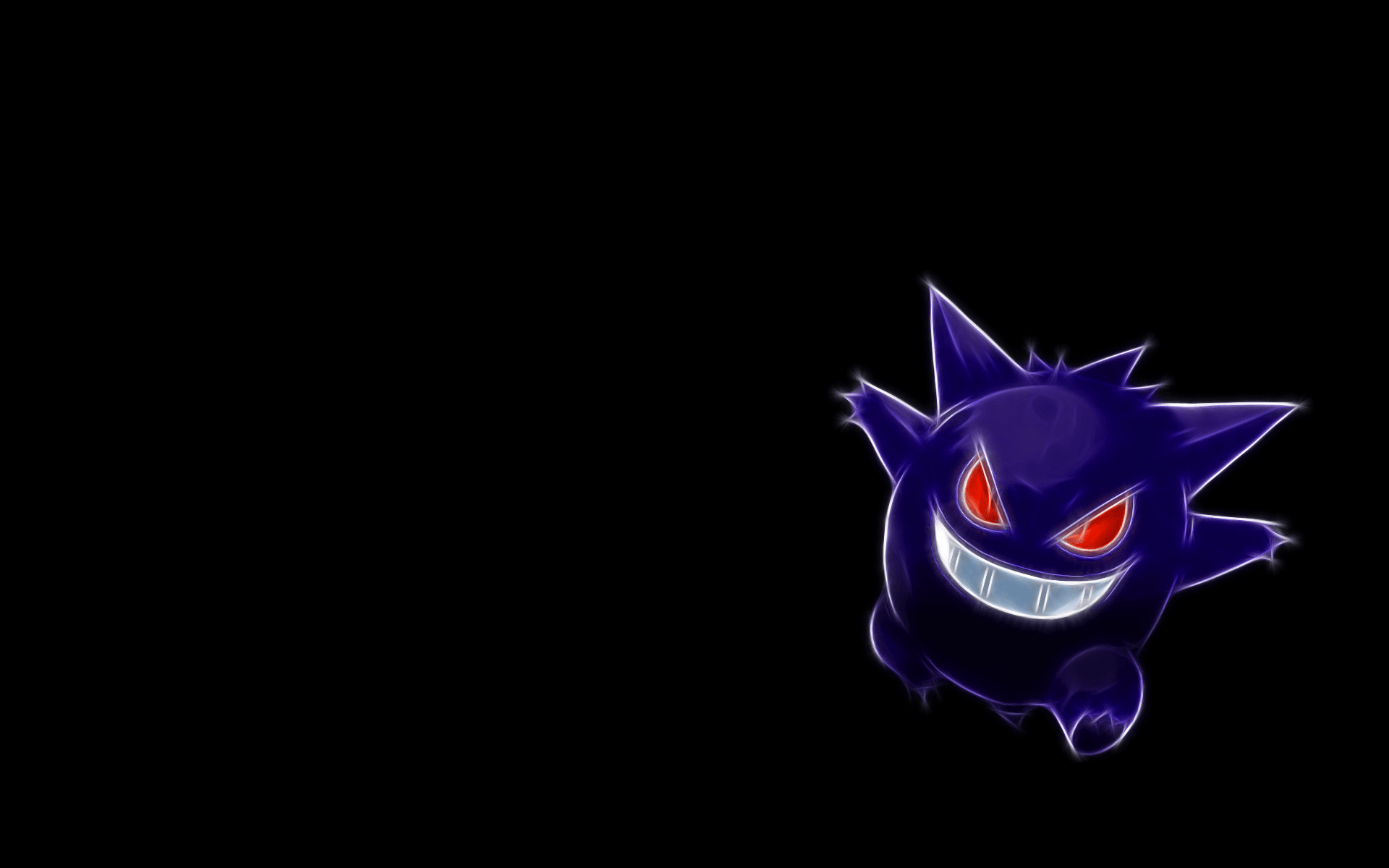 Pokemon, Gengar, simple background, black background