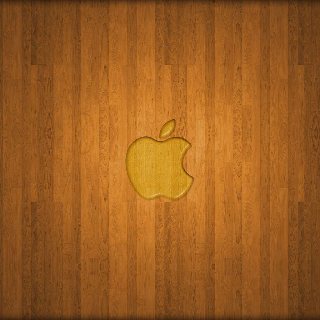 Wooden Apple Logo iPad Wallpaper Download. iPhone Wallpaper