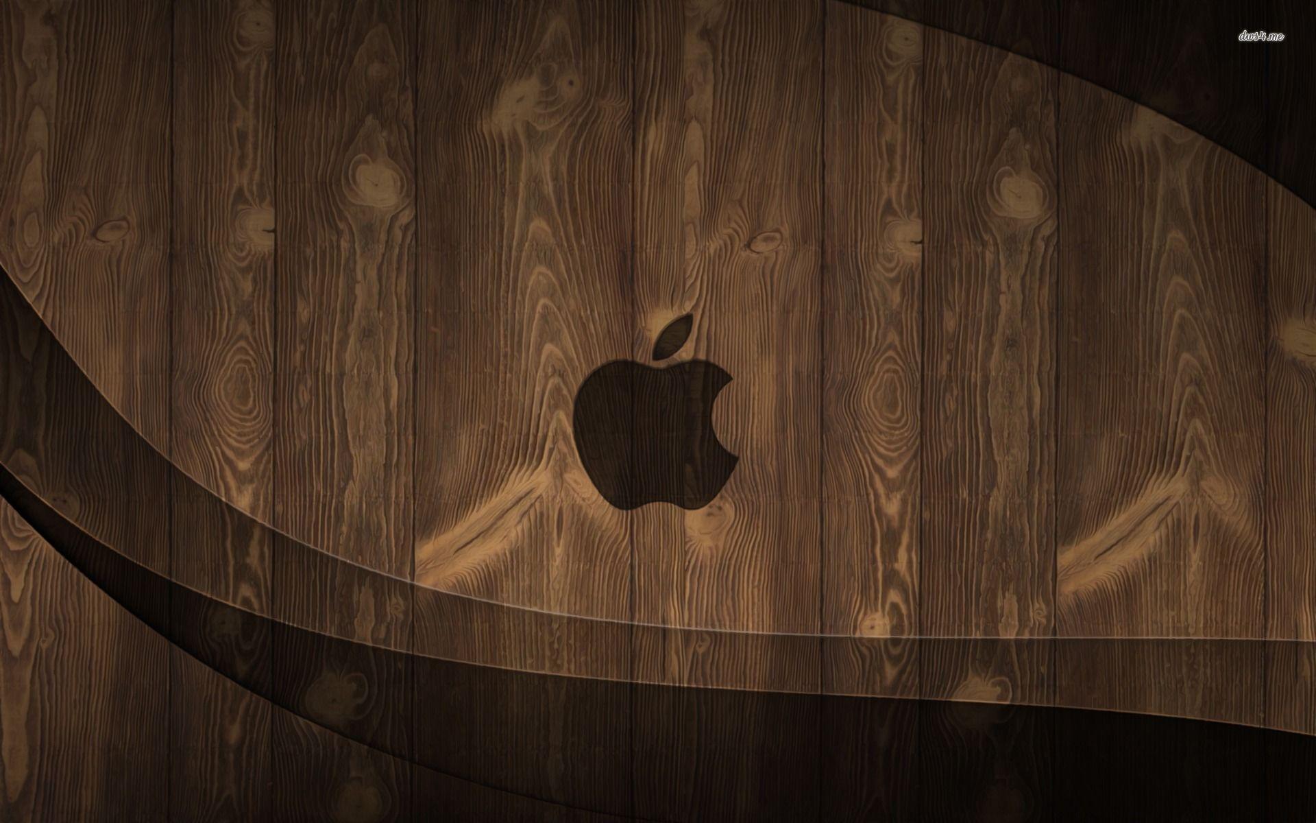 Wooden Apple Logo wallpaper wallpaper