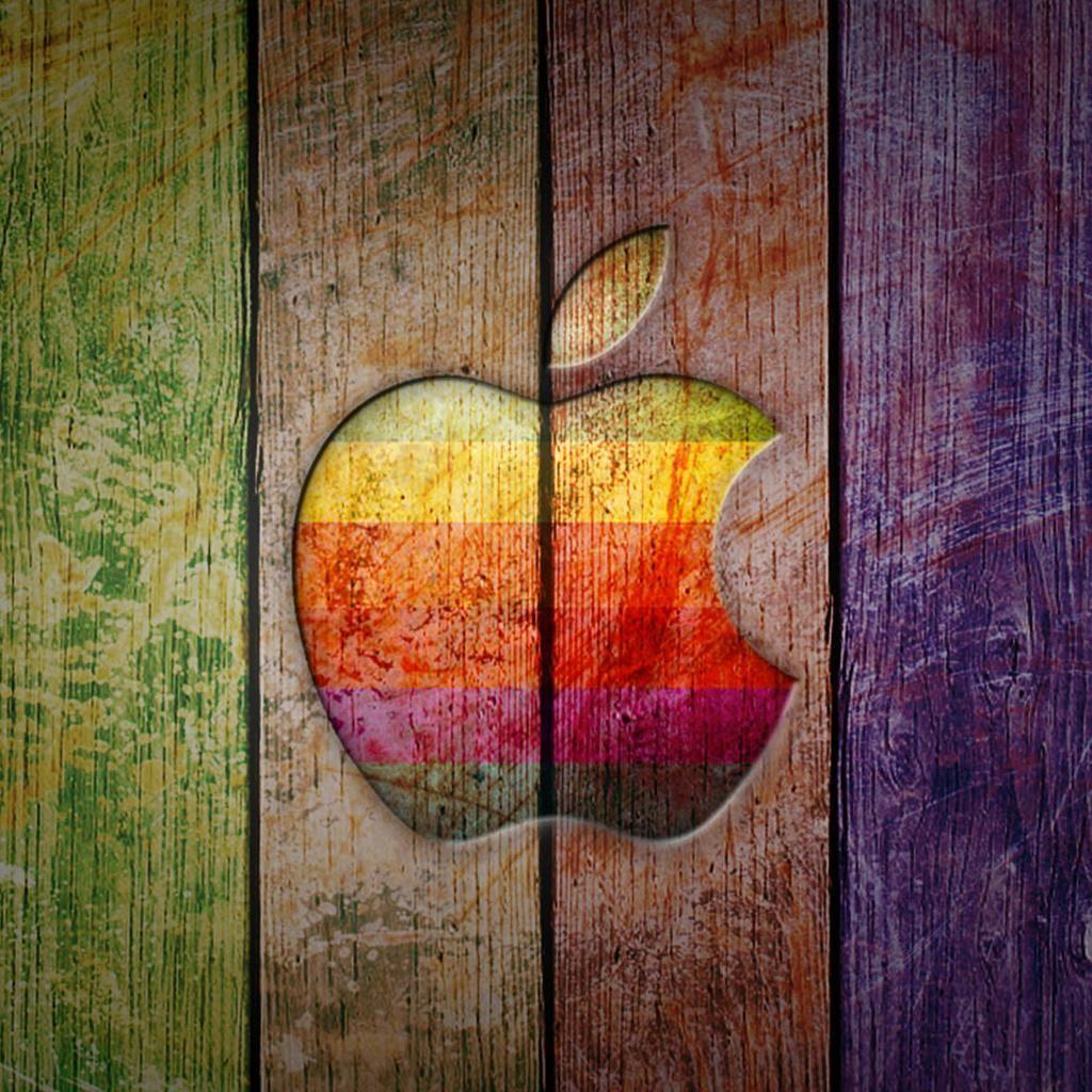 Wooden Apple Logo. iPad Wallpaper!. Apple logo, Apple
