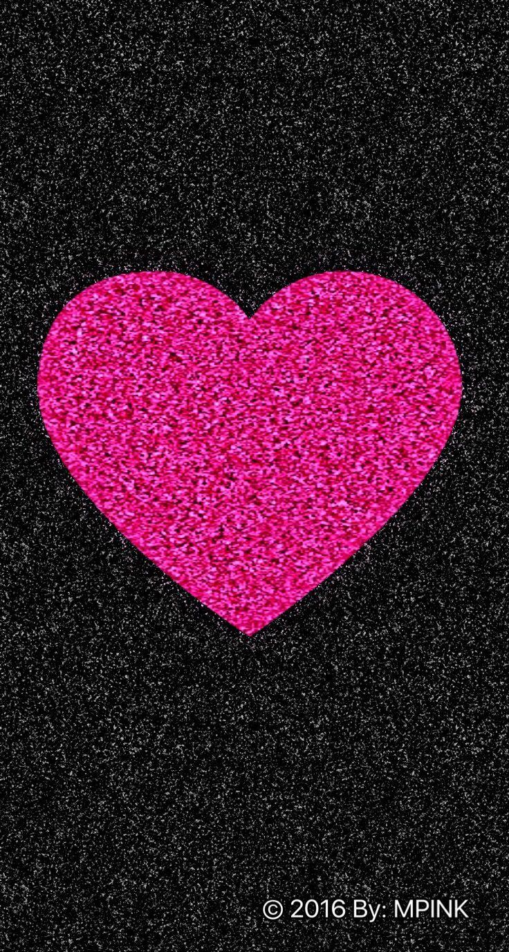 Cute Sparkle Pink Heart Wallpaper. Art. Wallpaper