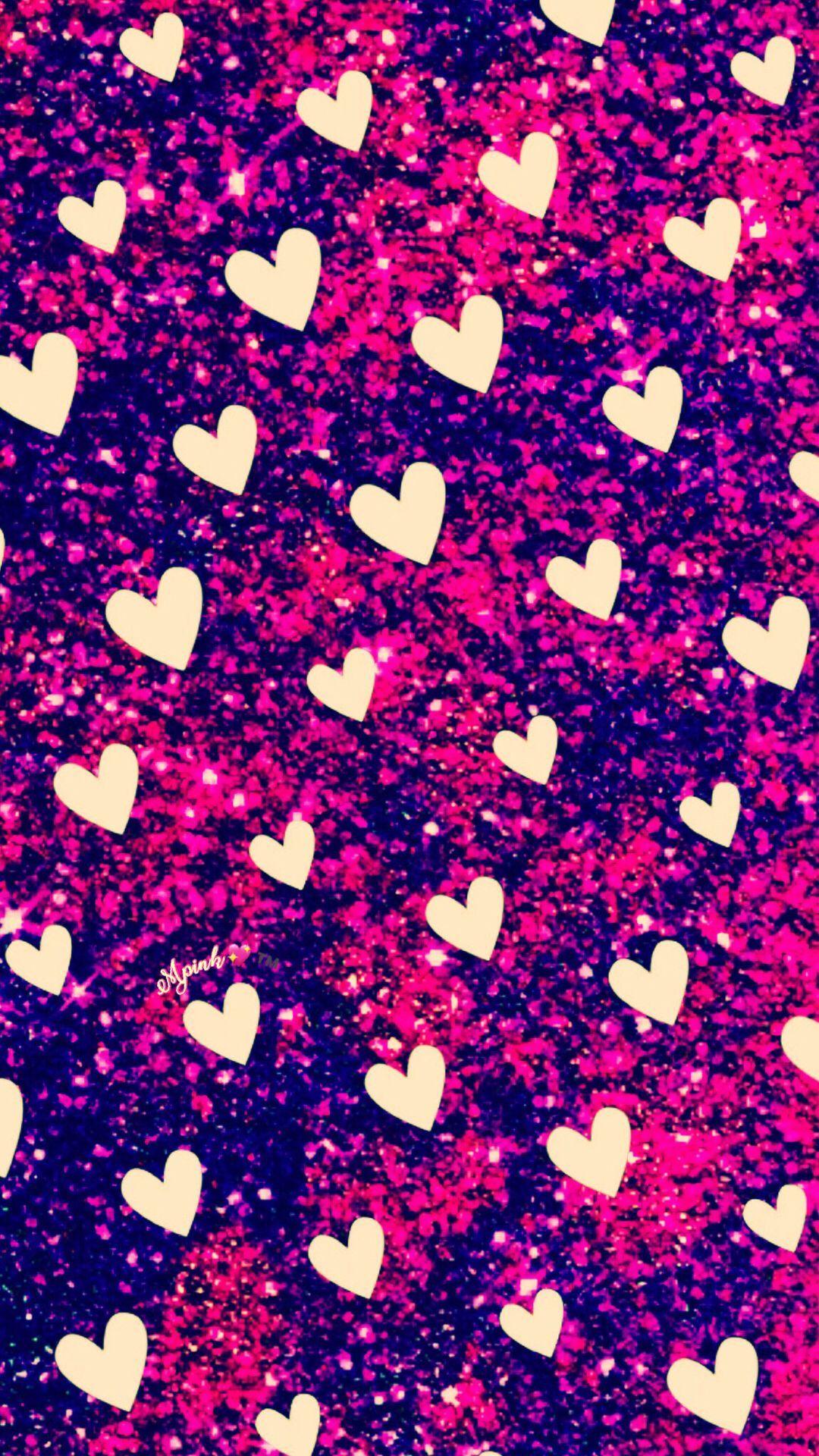 Purple Glitter Hearts Wallpapers - Wallpaper Cave