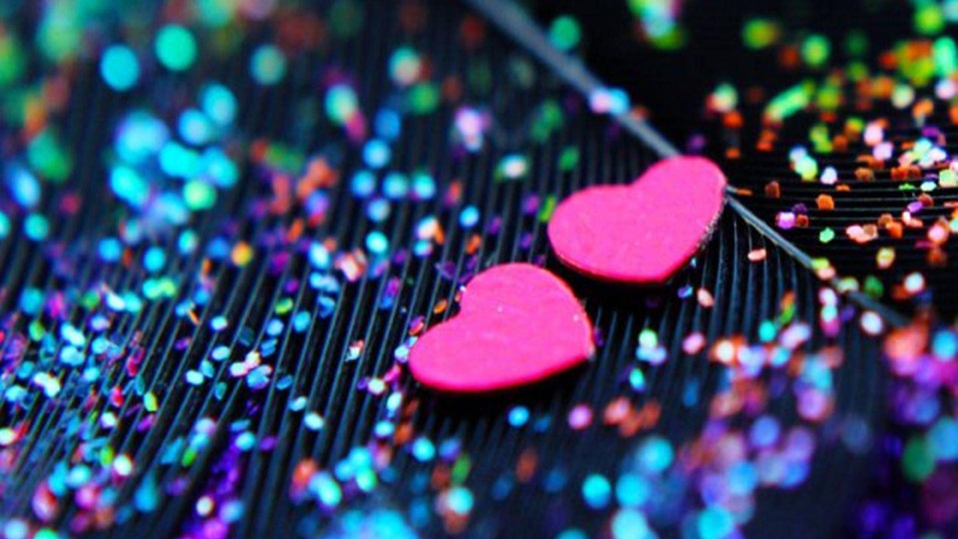 Glitter sparkle psychedelic abstract abstraction bokeh heart mood