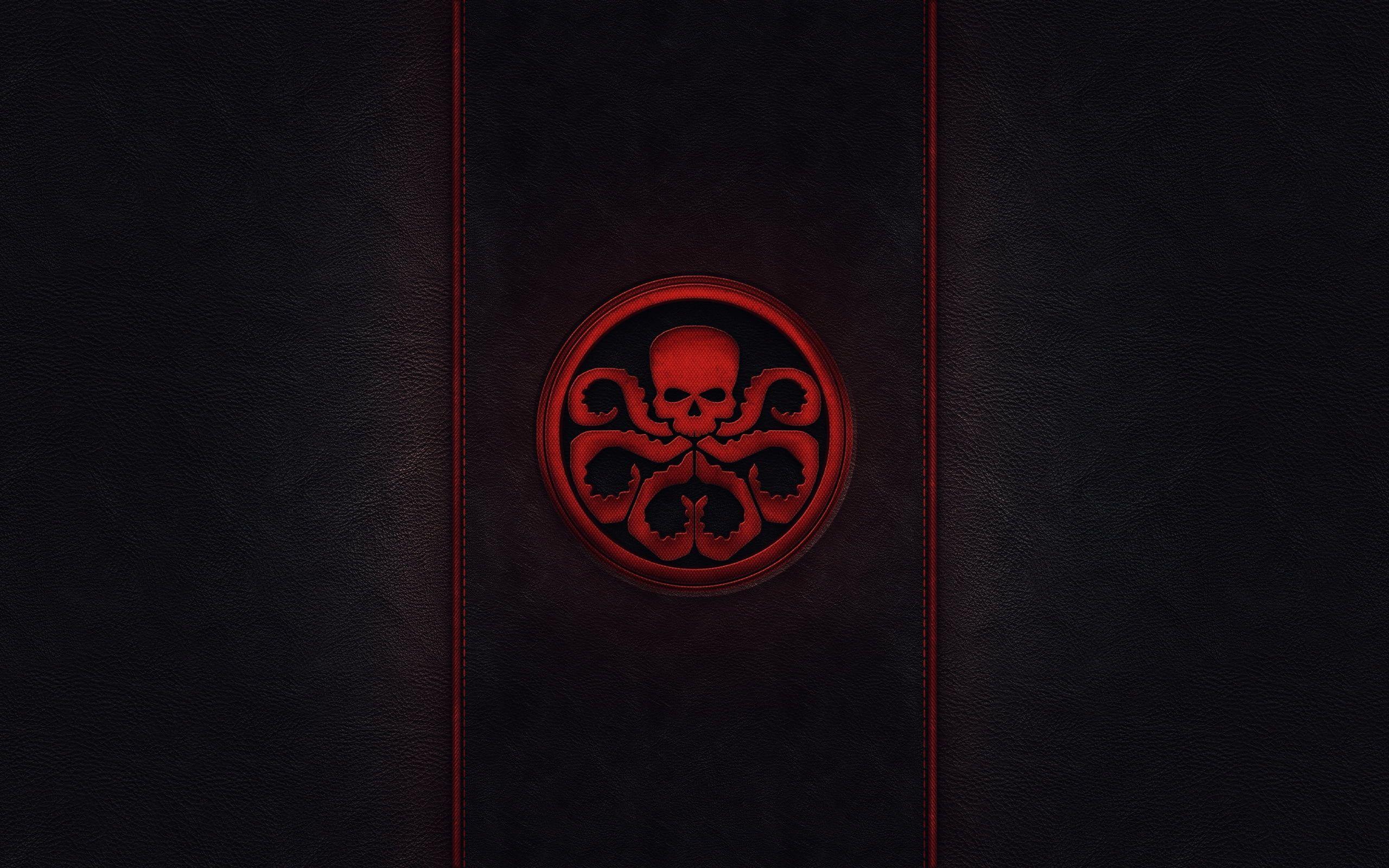Red skull illustration HD wallpaper