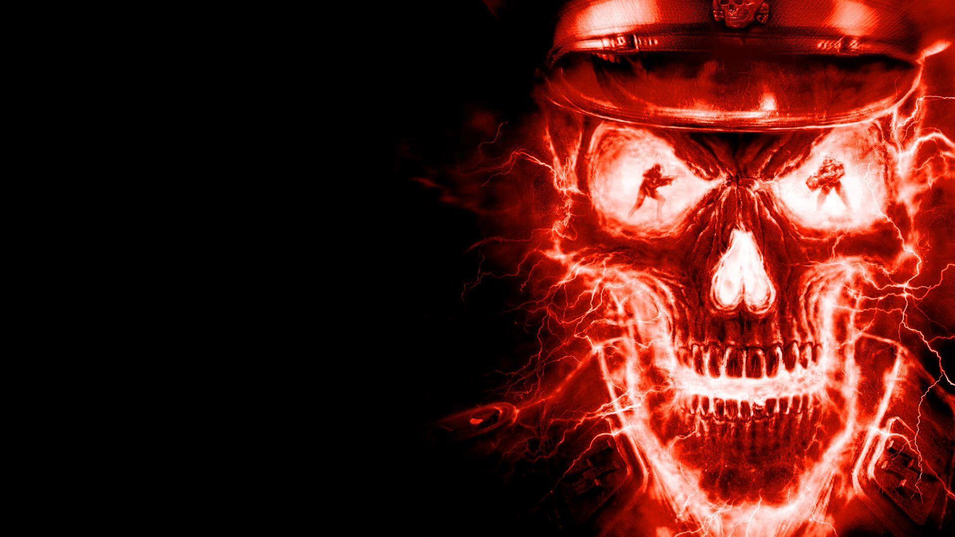 Wolfenstein skull, red version. Skulls. Live