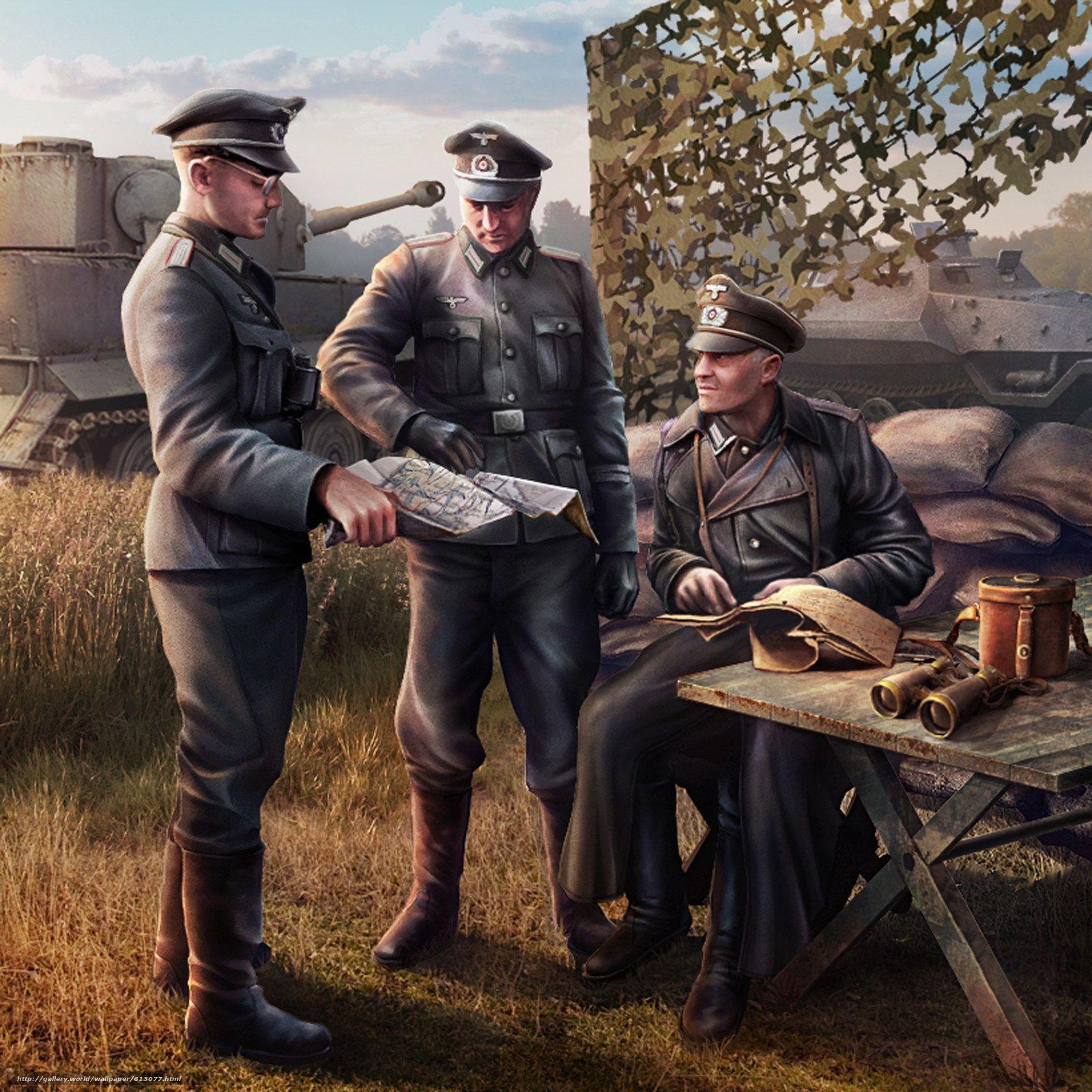 Download wallpaper soldiers, Wehrmacht, World of Tanks Generals free