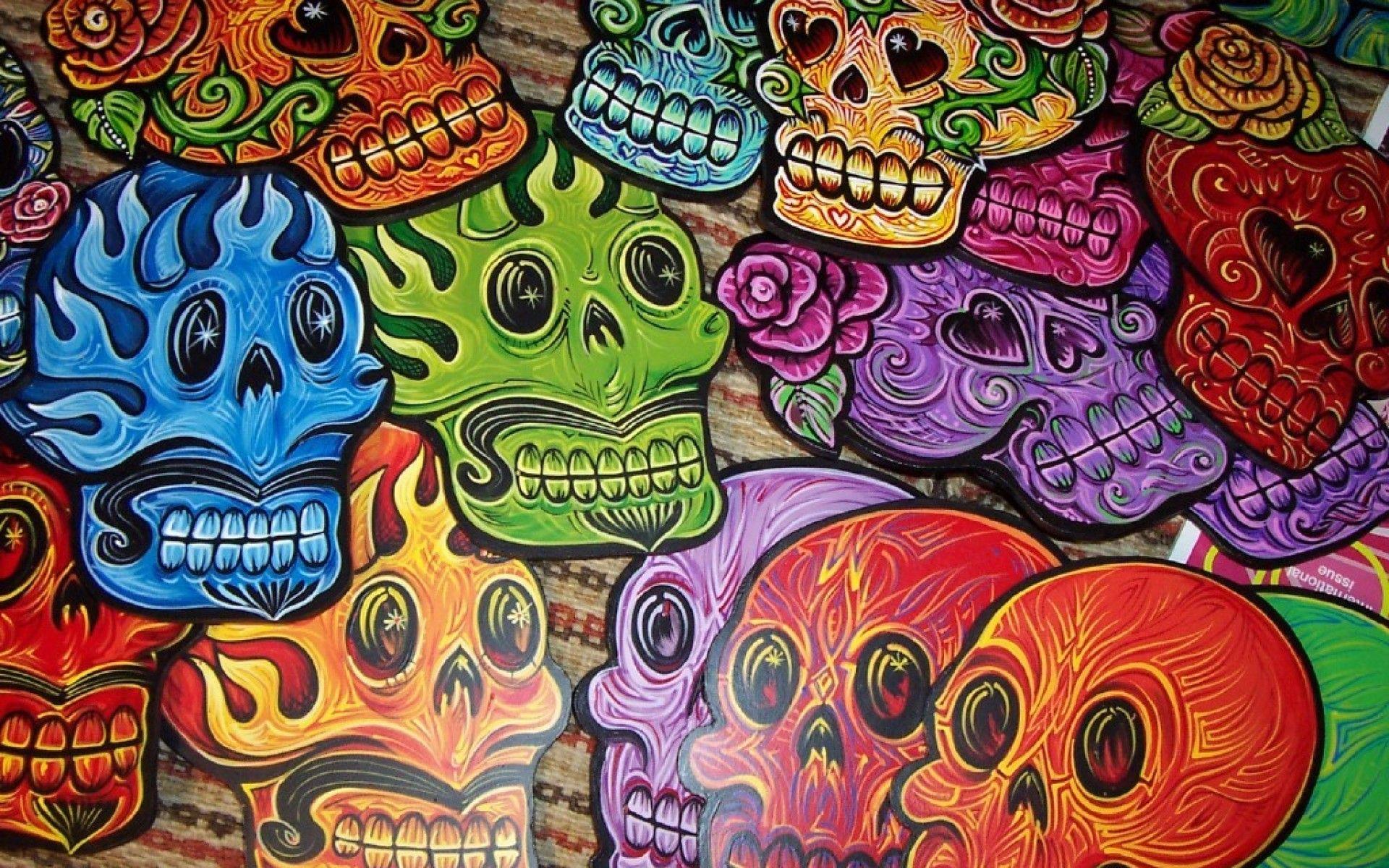 Мексиканский психоделический череп
