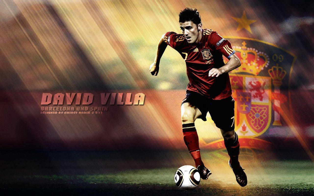 FOOTBALL SUPER STARS: David Villa Latest HD Wallpaper 2012- falco