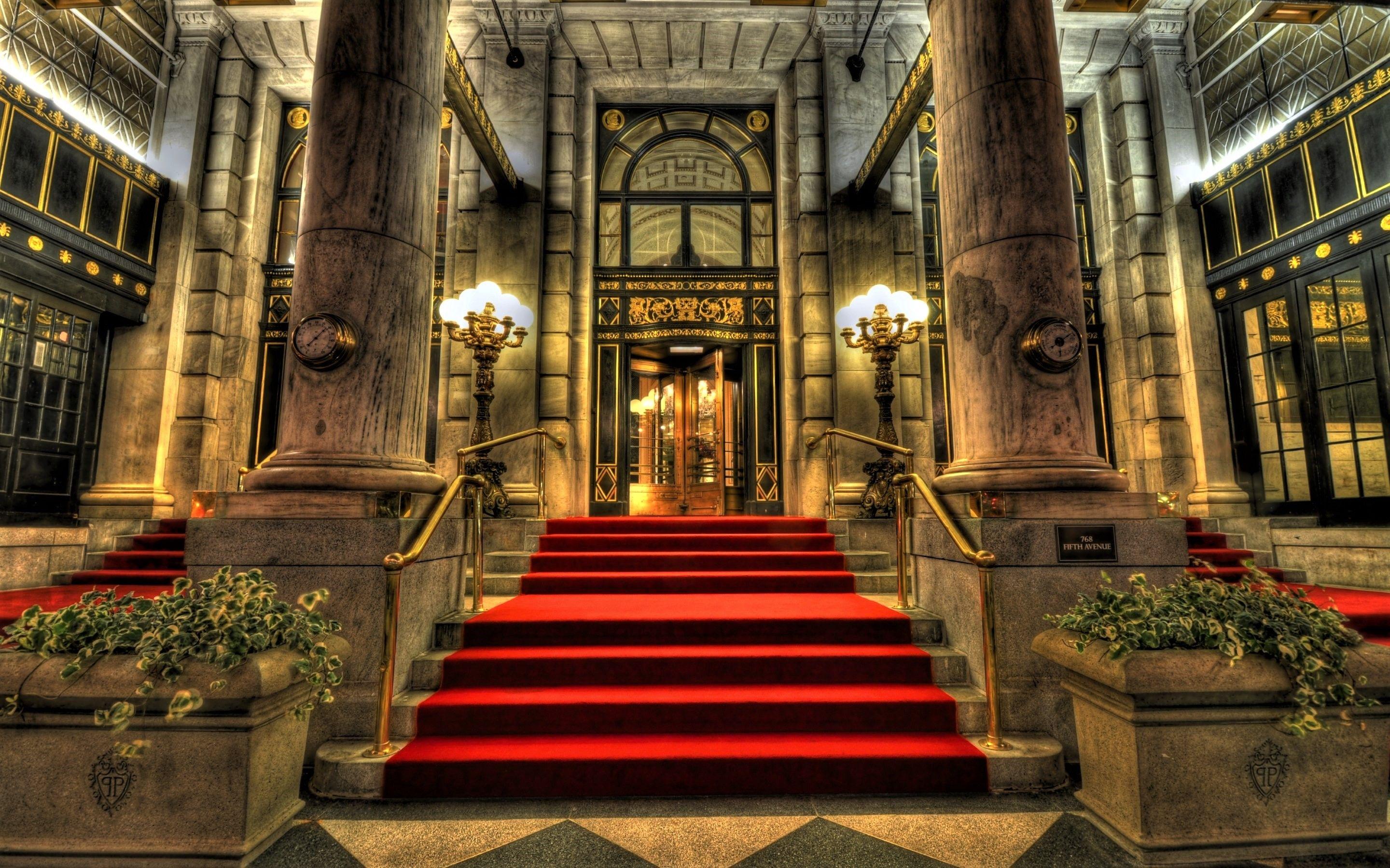 Red Carpet at The Plaza Hotel Entrance New York Full HD Wallpaper