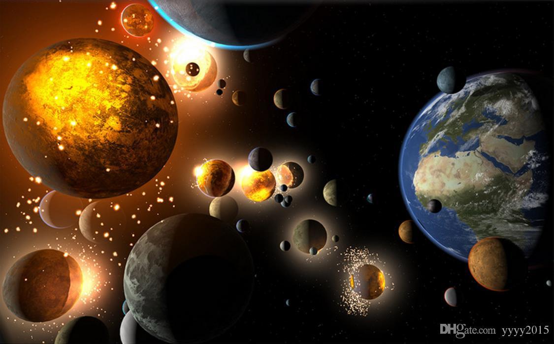 Beautiful Scenery Wallpaper Cosmic Planet 3D Zenith Murals 3D