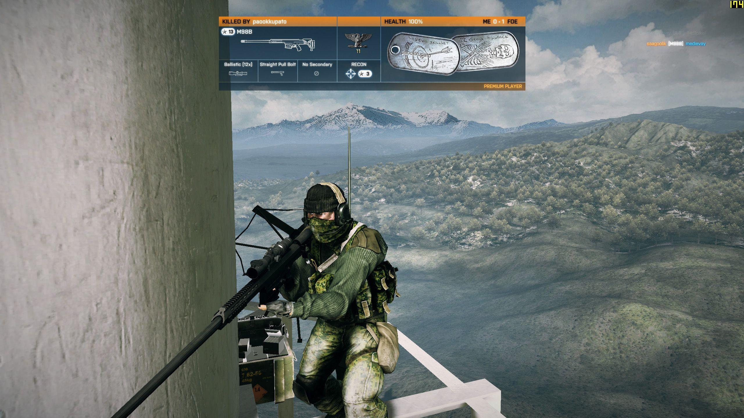 Battlefield 3 get the Sniper.