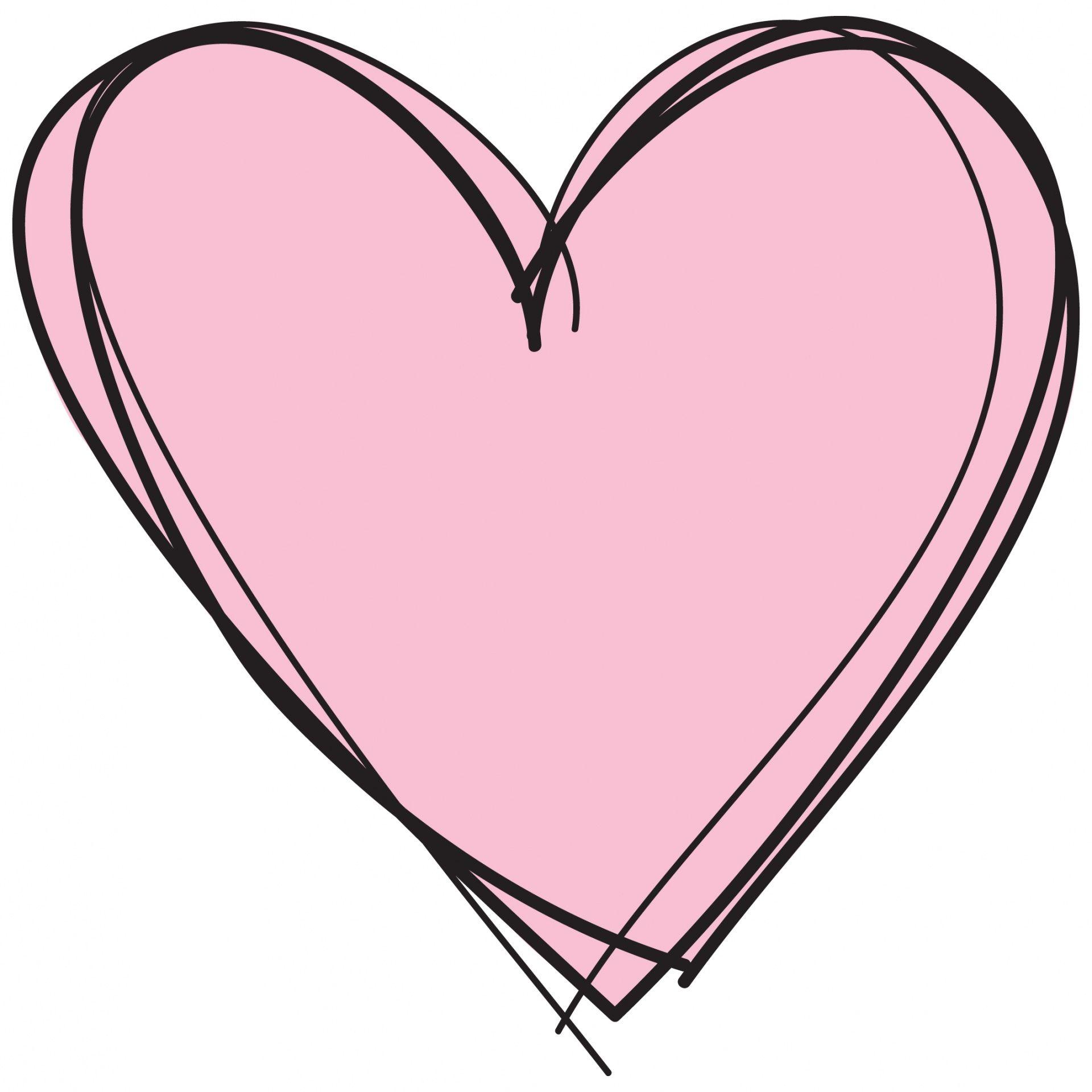 Pink Heart On White Background Free Domain Picture