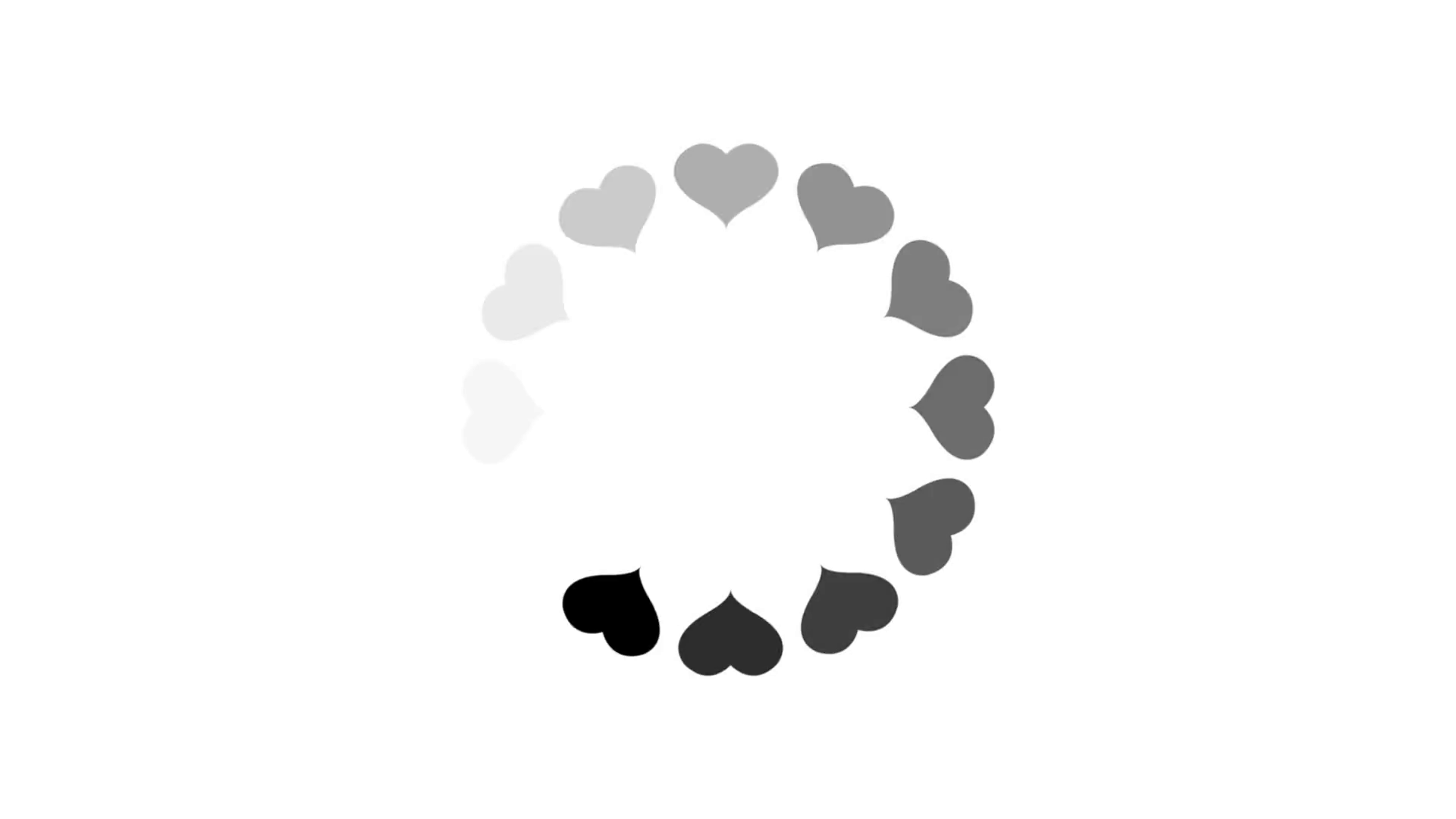 animation photo frame with heart like icon on white