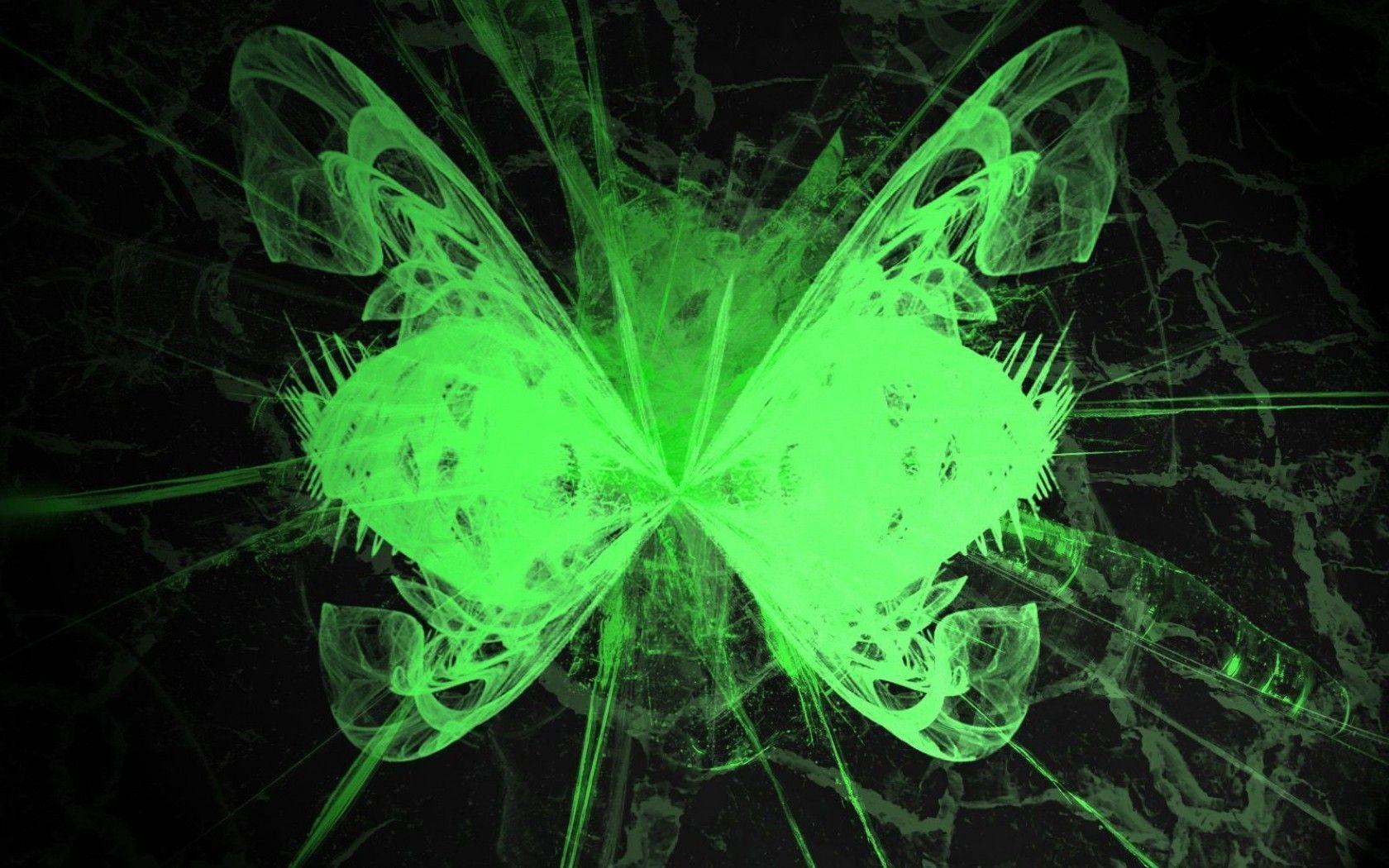 Charming Toxic Juggalette Neon Green Biohazard Wallpaper. Clown