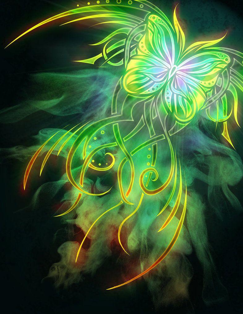 Neon Butterfly Wallpaper, Picture