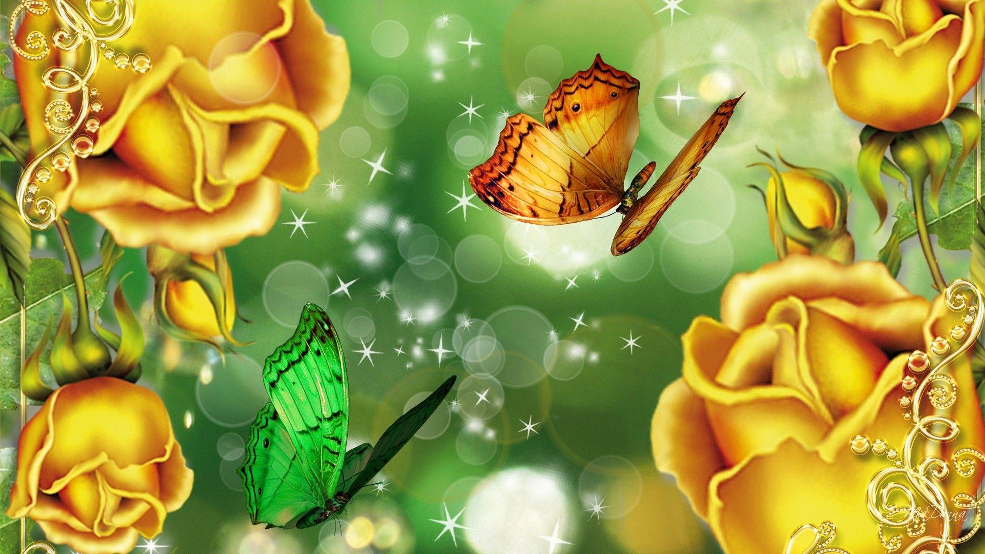 Butterflies Tag wallpaper: Daisies Butterflies Spring Fresh