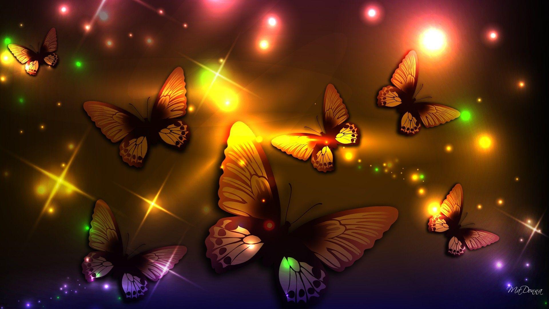 Other: Stars Abstract Bright Butterflies Light Firefox Sparkles