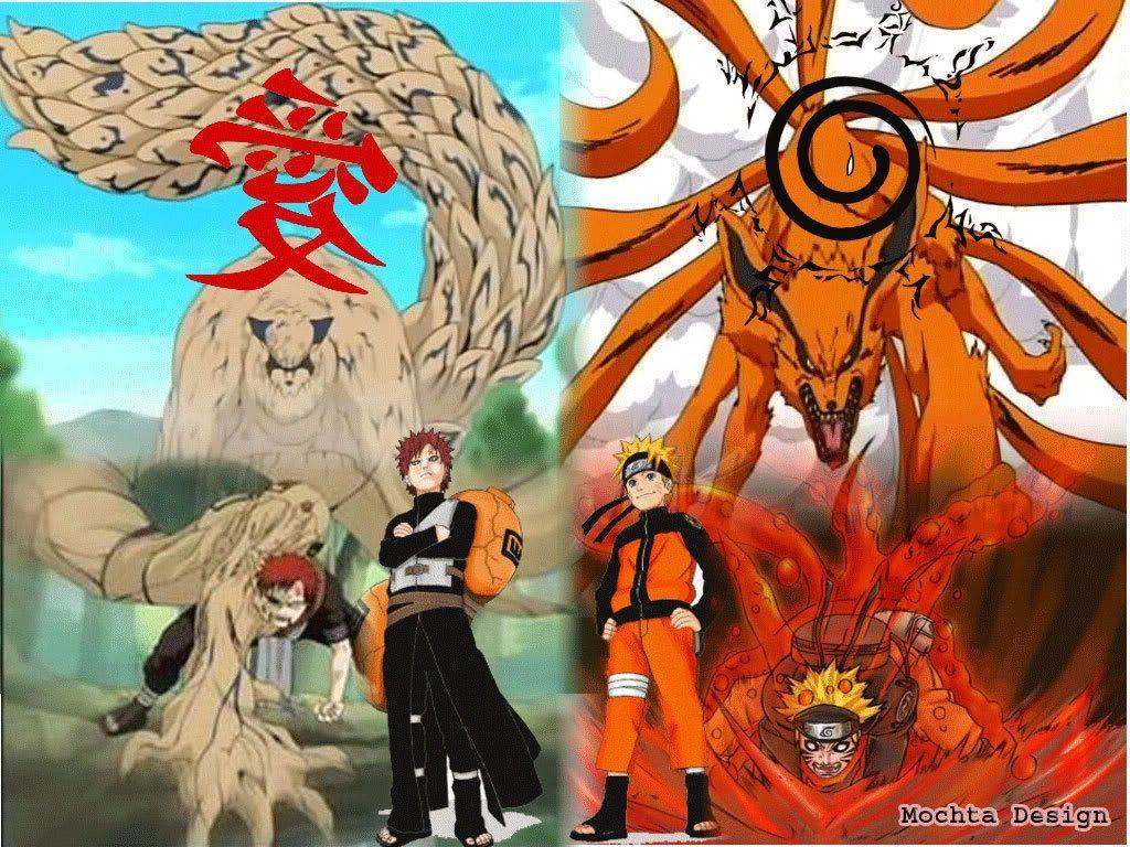 naru gaara.. Naruto and Gaara Kyuubi Naruto Shippuden Wallpaper