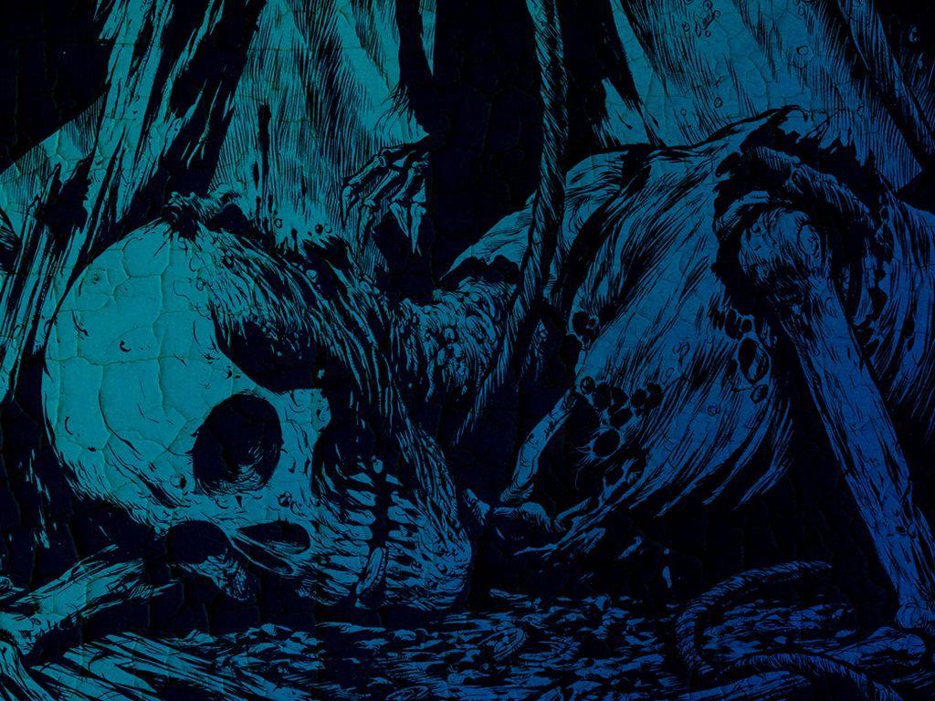 Blue Skulls Wallpaper. HD Wallpaper. Skull wallpaper
